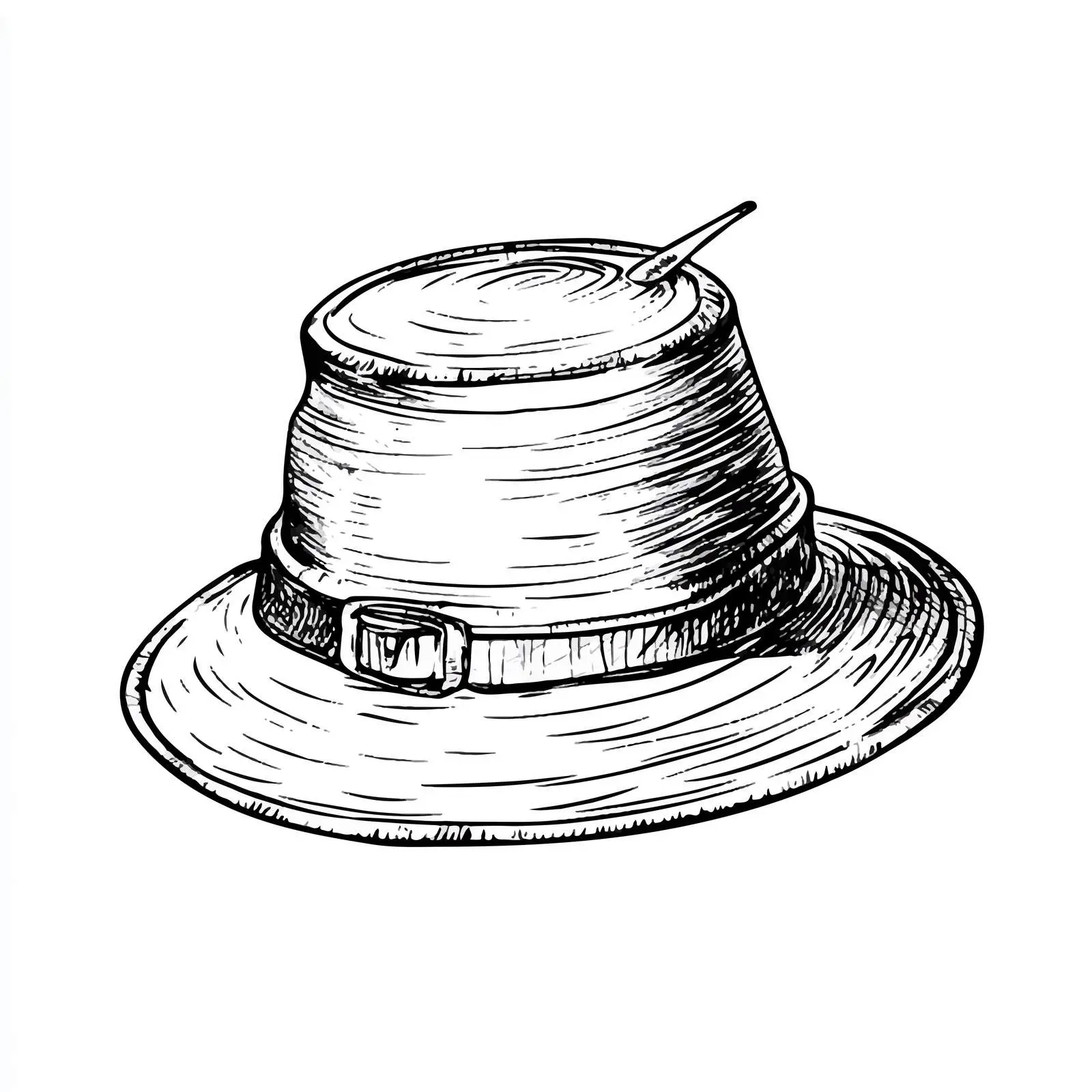Hand Drawn Beekeeper Hat Sketch Illustration — free download from Dotvec