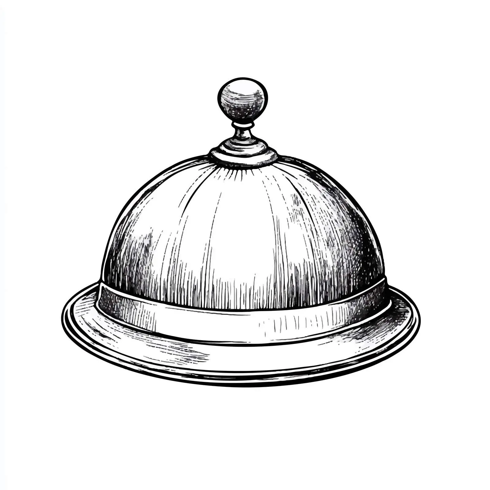 Hand-Drawn Bellboy Hat Sketch on White Background — free download from Dotvec