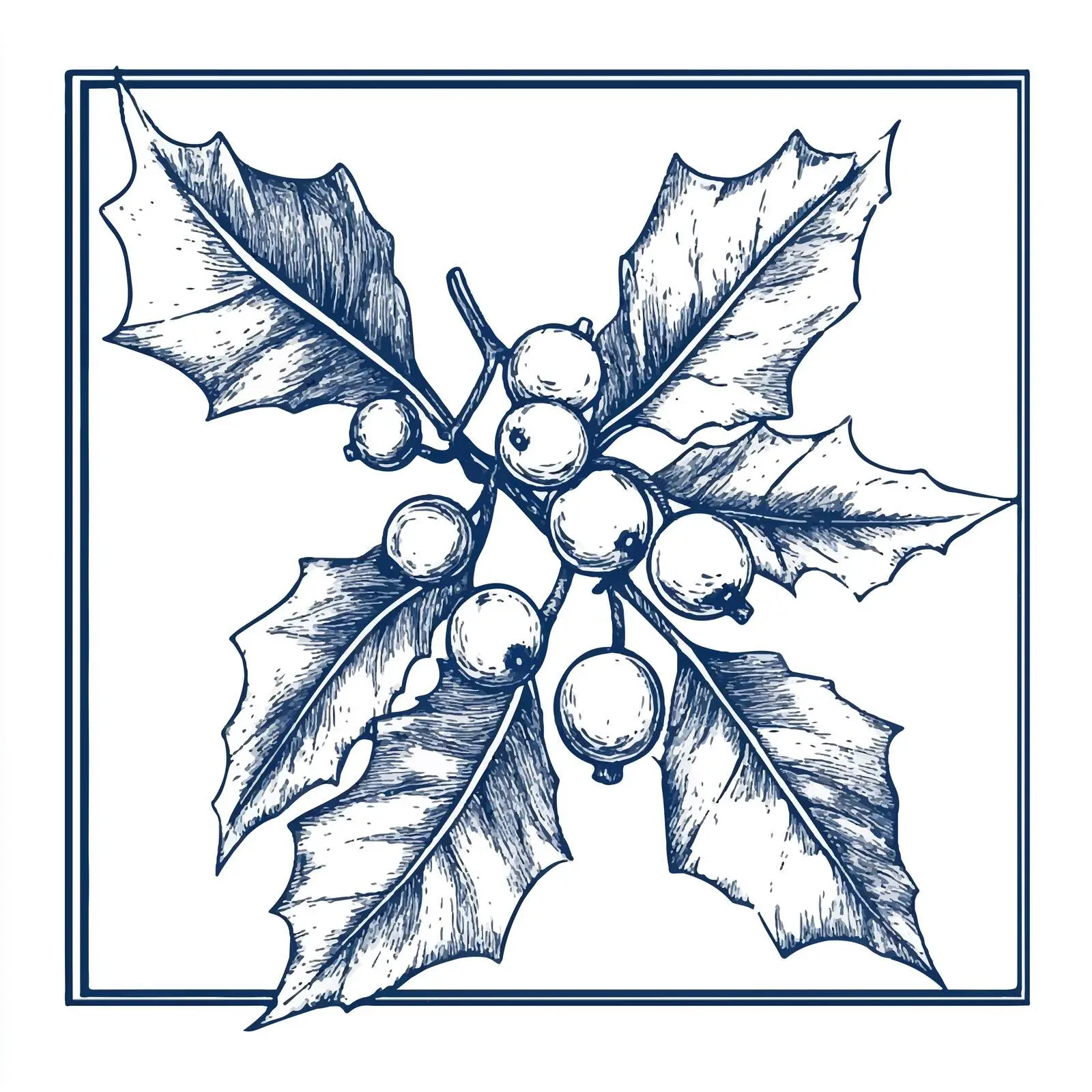 Hand-Drawn Mistletoe Berry and Leaves Illustration — free download from Dotvec