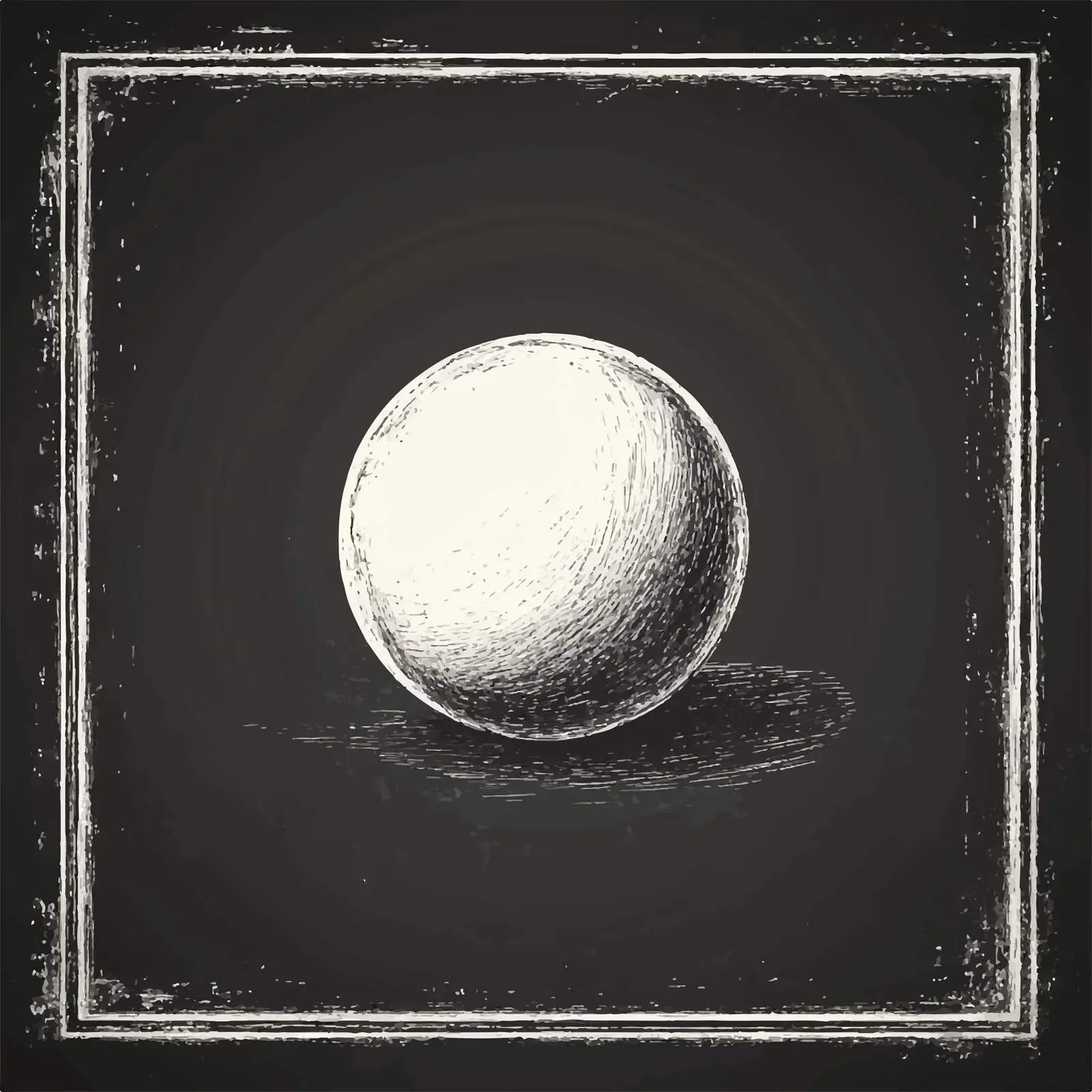 Hand Drawn Billiard Ball Sketch on Chalkboard — free download from Dotvec