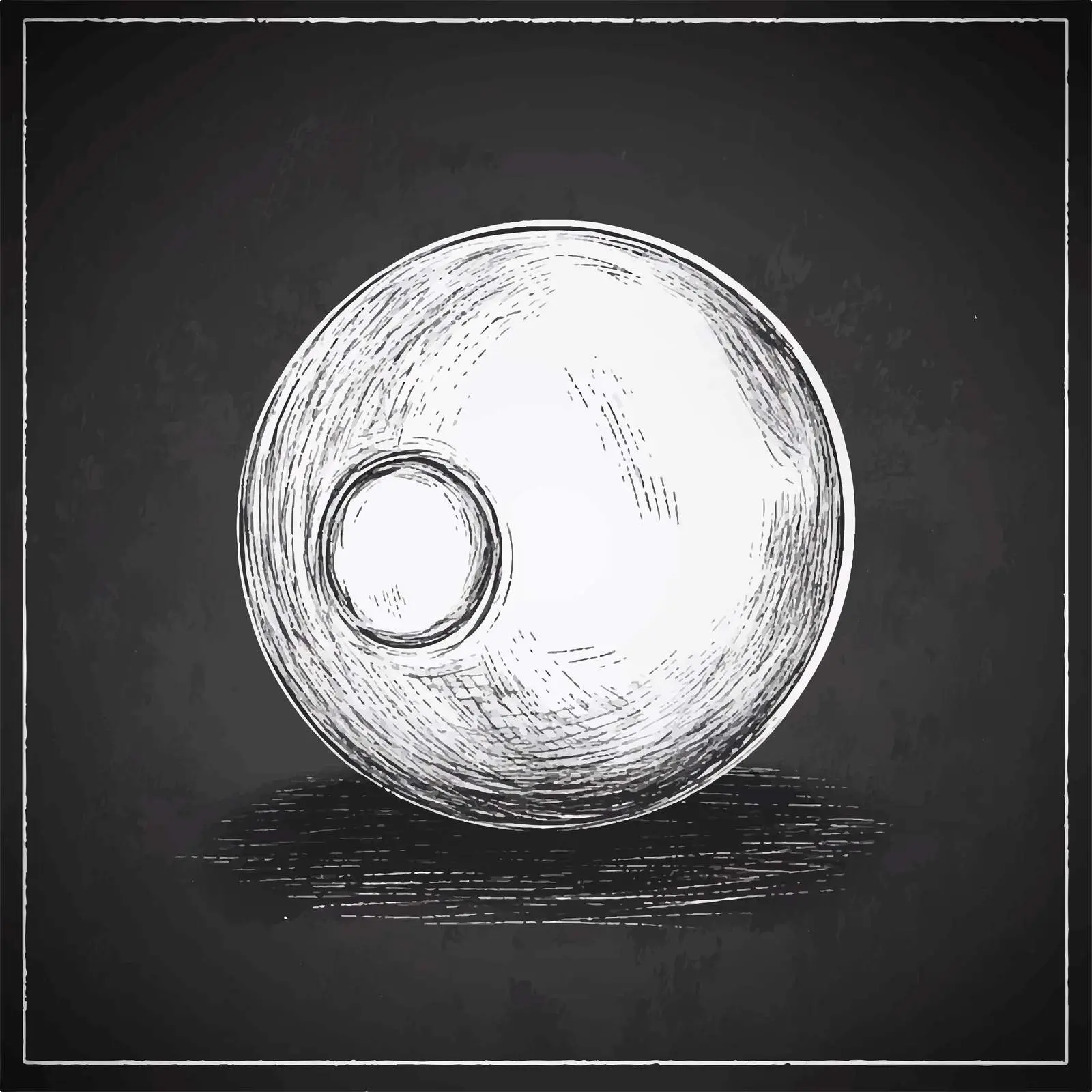 Hand-Drawn Billiard Ball Sketch on Chalkboard — free download from Dotvec