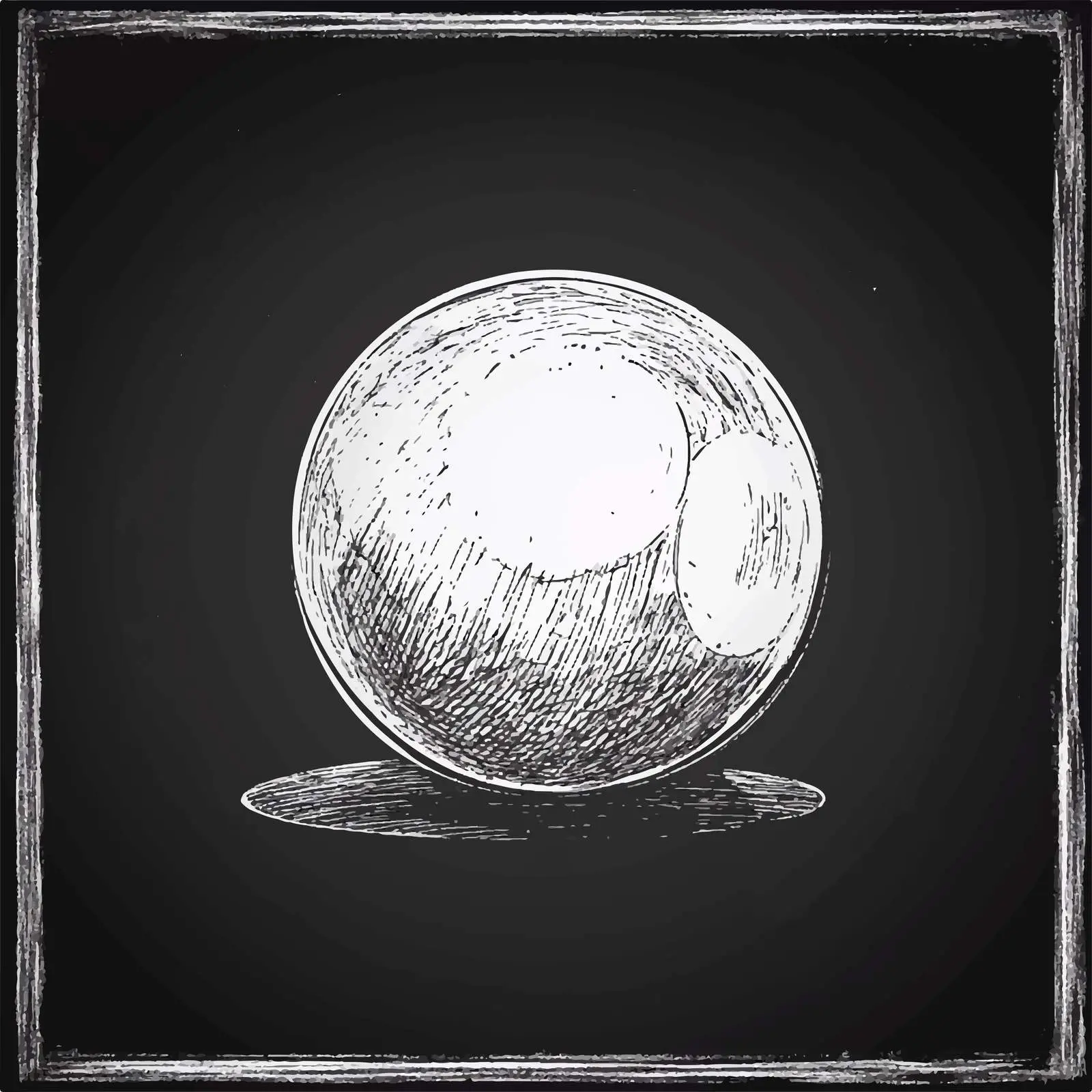 Hand Drawn Billiard Ball Sketch on Chalkboard — free download from Dotvec