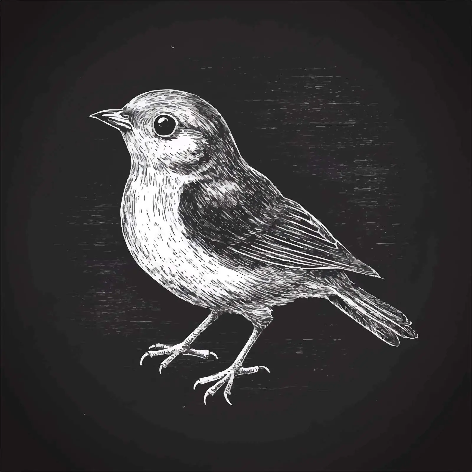Hand-Drawn Bird Sketch on Chalkboard — free download from Dotvec