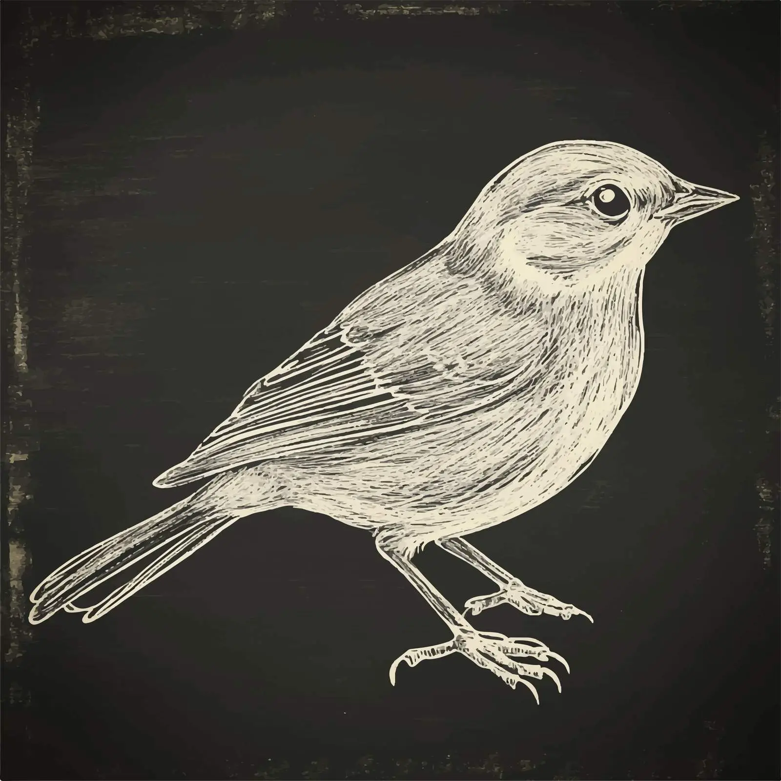 Hand Drawn Bird Sketch on Chalkboard Vector — free download from Dotvec