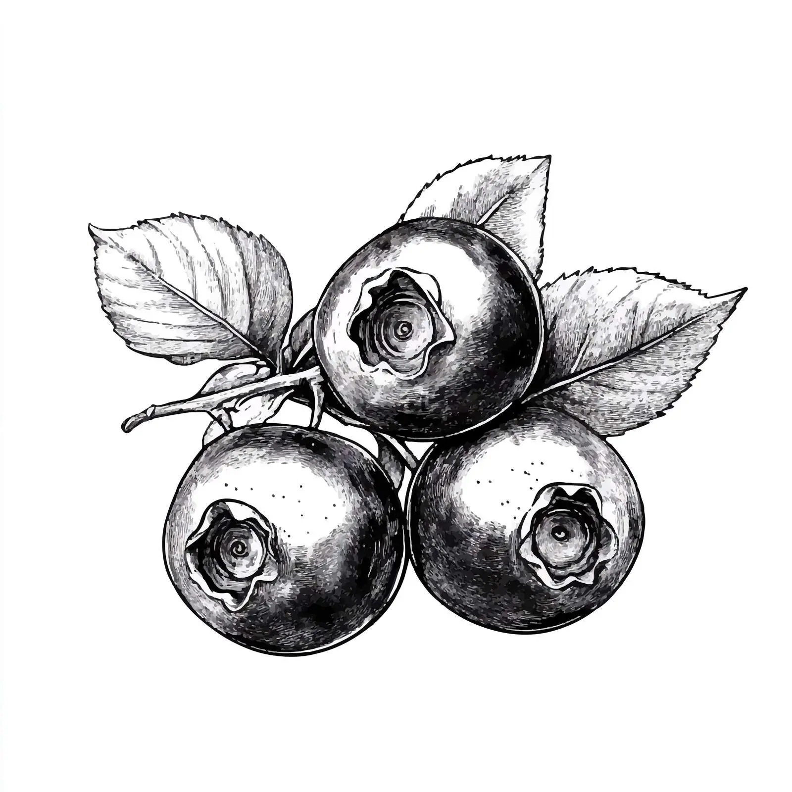 Hand-Drawn Blueberry Sketch Illustration — free download from Dotvec