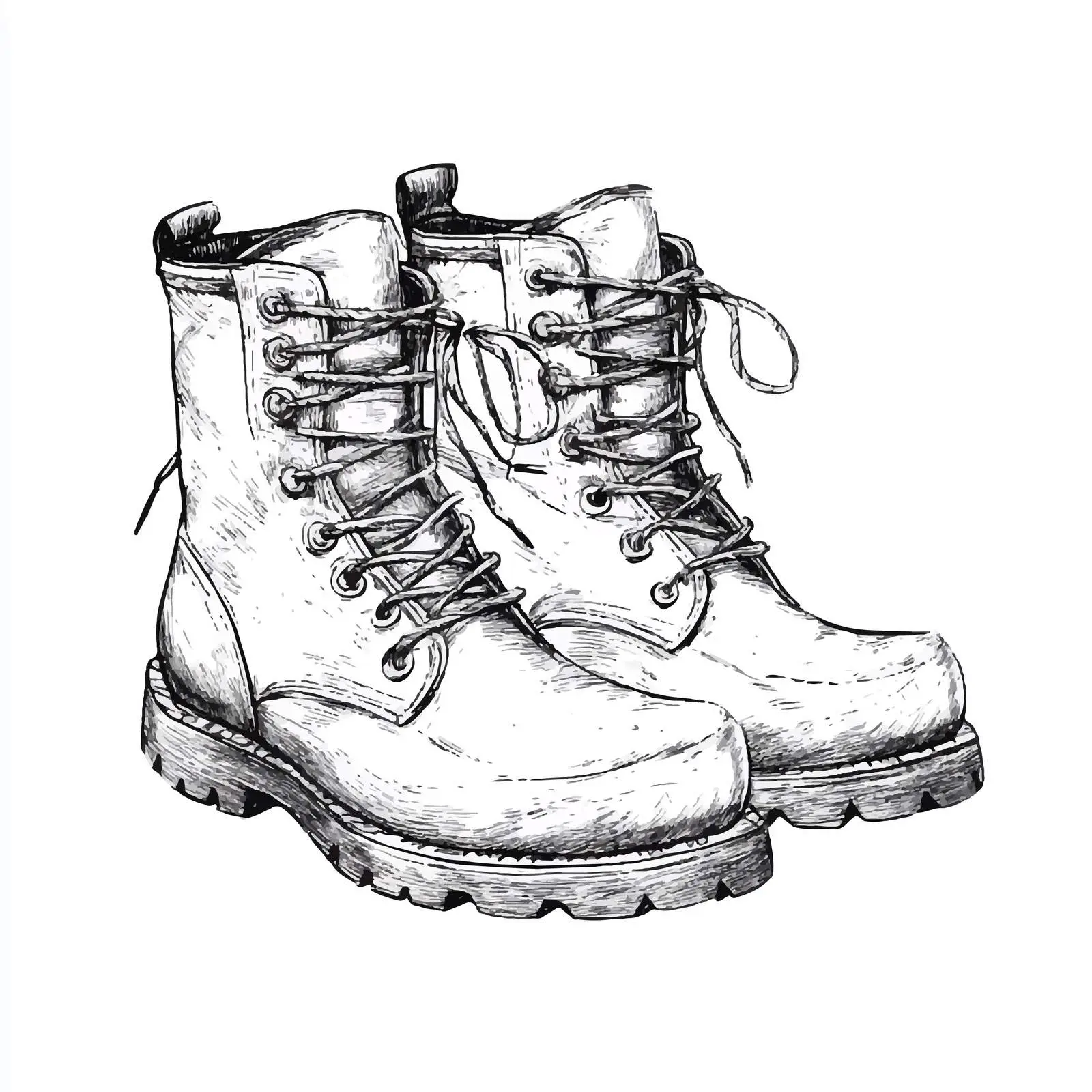 Hand Drawn Boots Sketch on White Background — free download from Dotvec