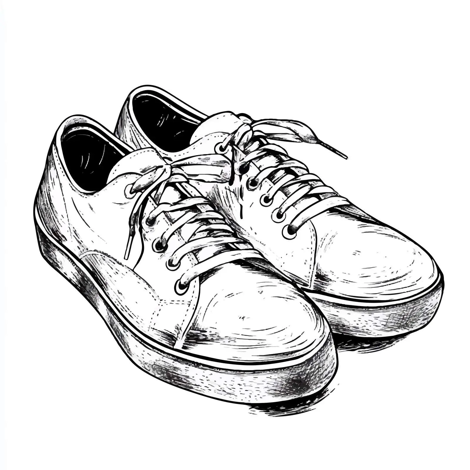 Hand-Drawn Bowling Shoes Sketch on White Background — free download from Dotvec