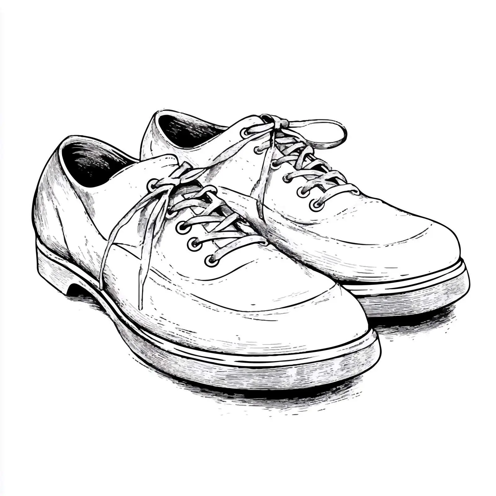 Hand Drawn Bowling Shoes Sketch Illustration — free download from Dotvec