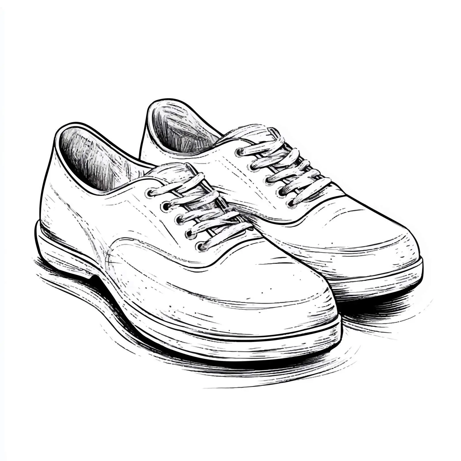 Hand-Drawn Bowling Shoes Sketch on White Background — free download from Dotvec