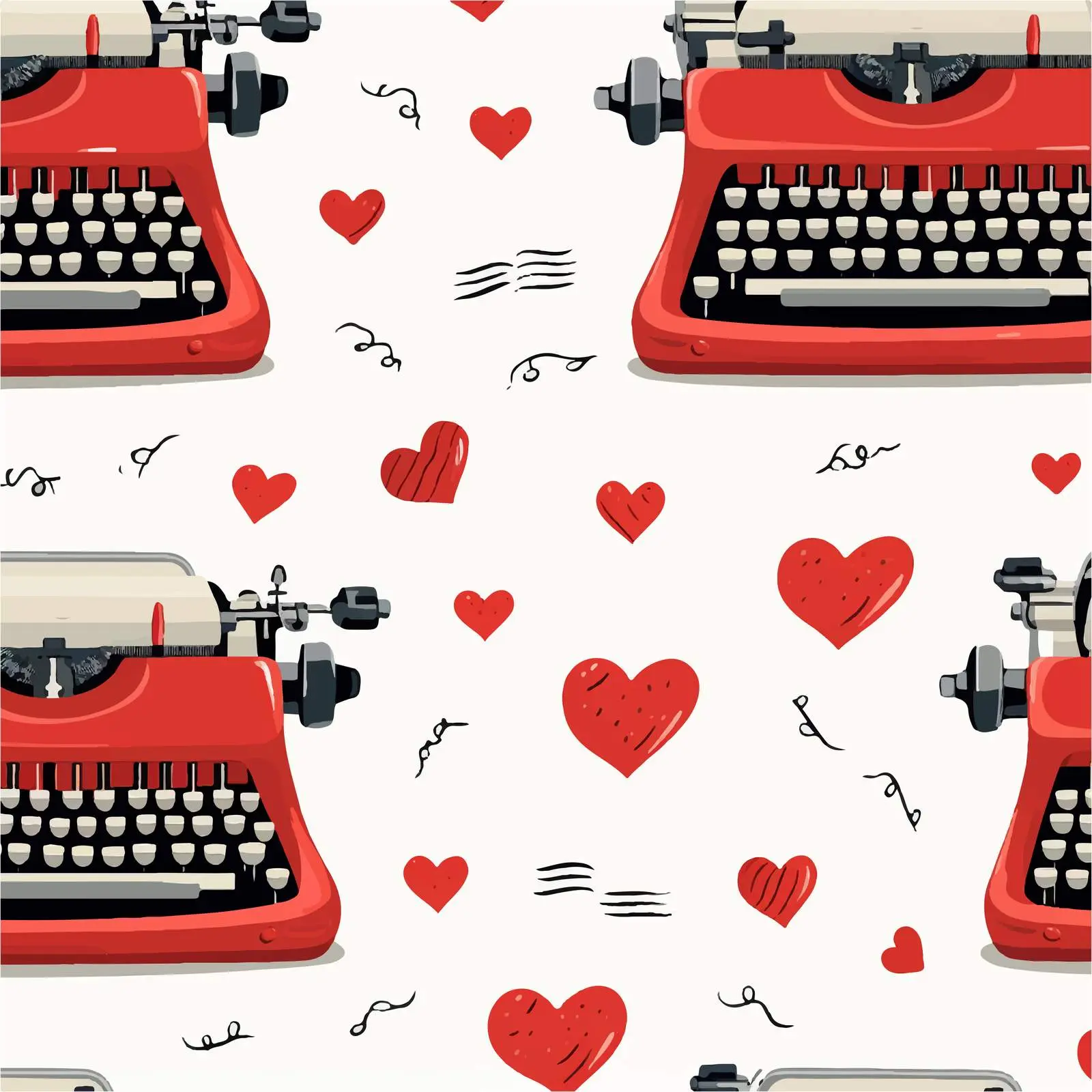 Bright Red Hand-Drawn Valentine's Day Vector — free download from Dotvec