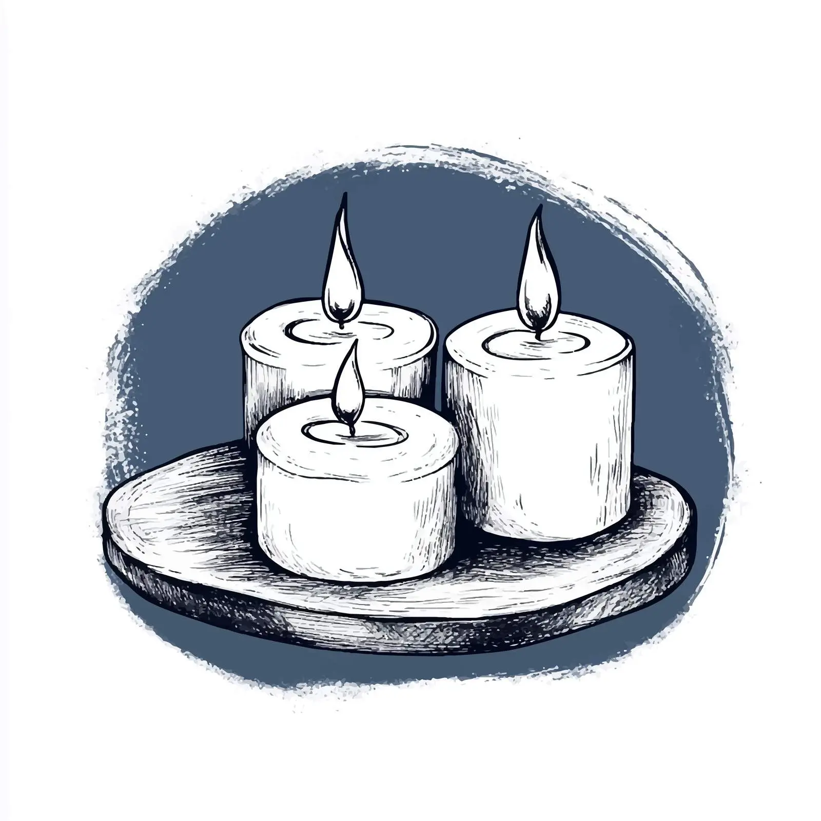 Hand Drawn Sketch of Burning Candles — free download from Dotvec