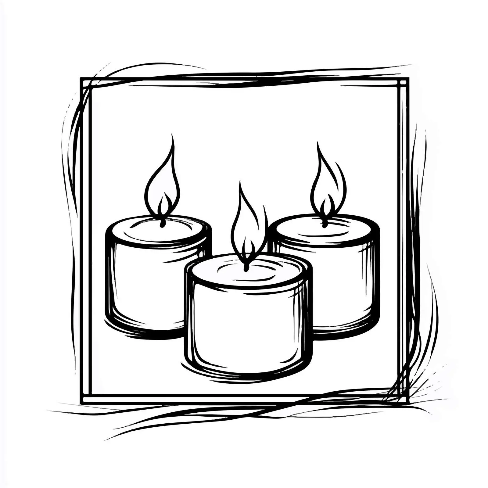 Hand Drawn Burning Candles Sketch Design — free download from Dotvec