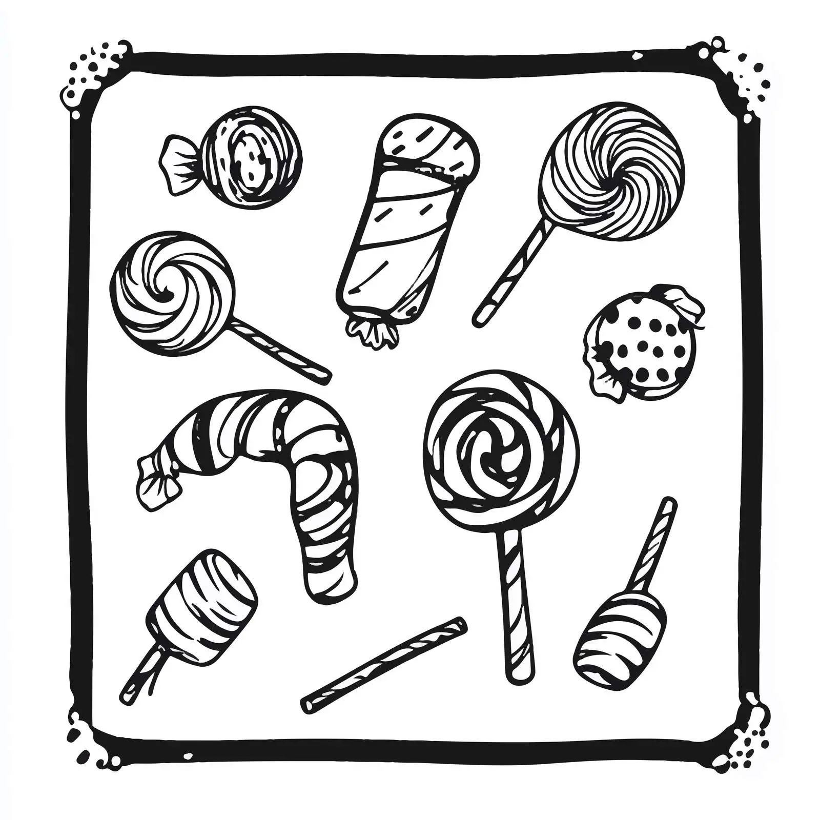 Hand-Drawn Candy Doodle Silhouette Vector Icon — free download from Dotvec