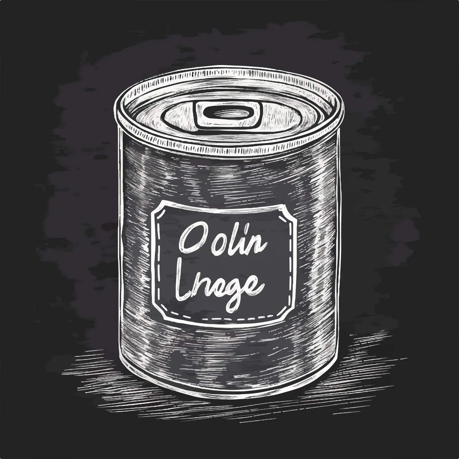 Hand-Drawn Canned Food Sketch on Chalkboard — free download from Dotvec