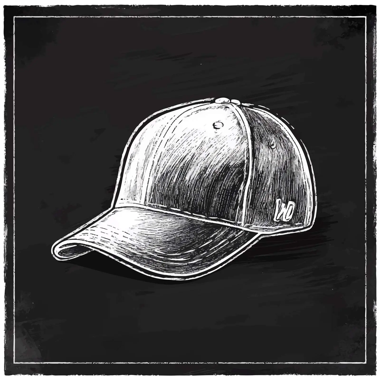 Hand Drawn Cap Sketch on Chalkboard Background — free download from Dotvec