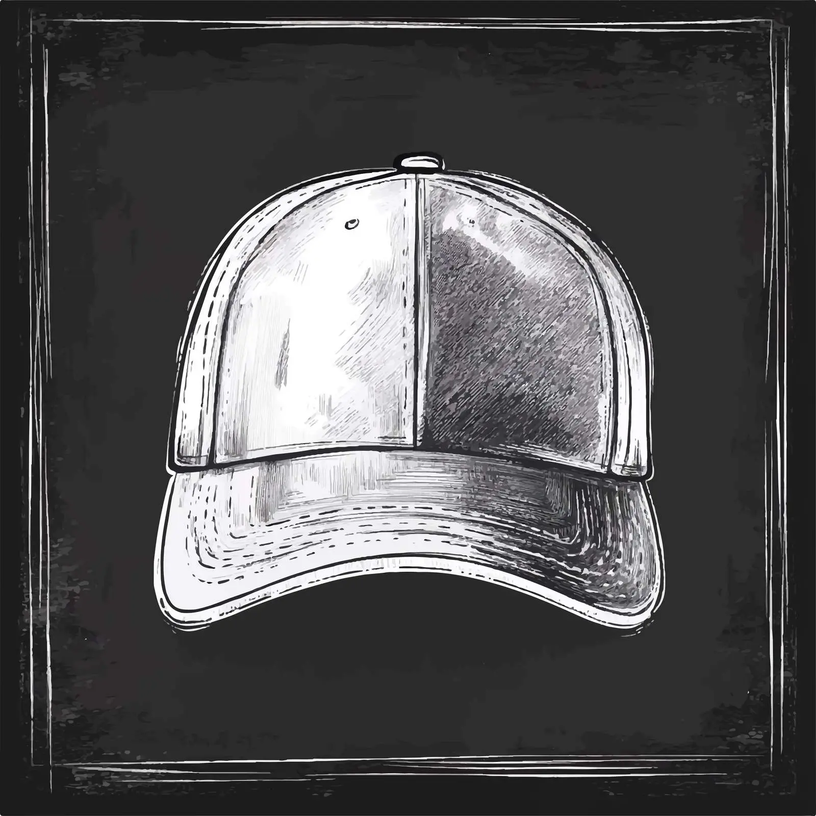 Hand-Drawn Cap Sketch on Chalkboard Background — free download from Dotvec