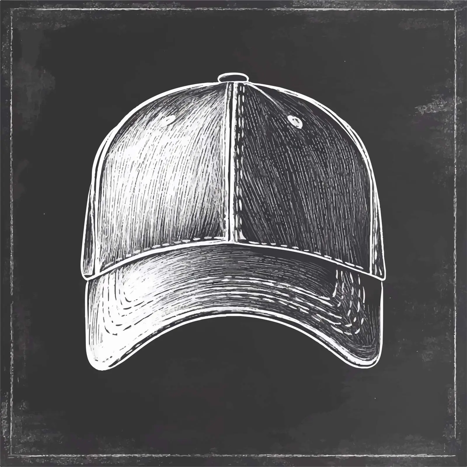 Hand-Drawn Cap Sketch on Chalkboard — free download from Dotvec