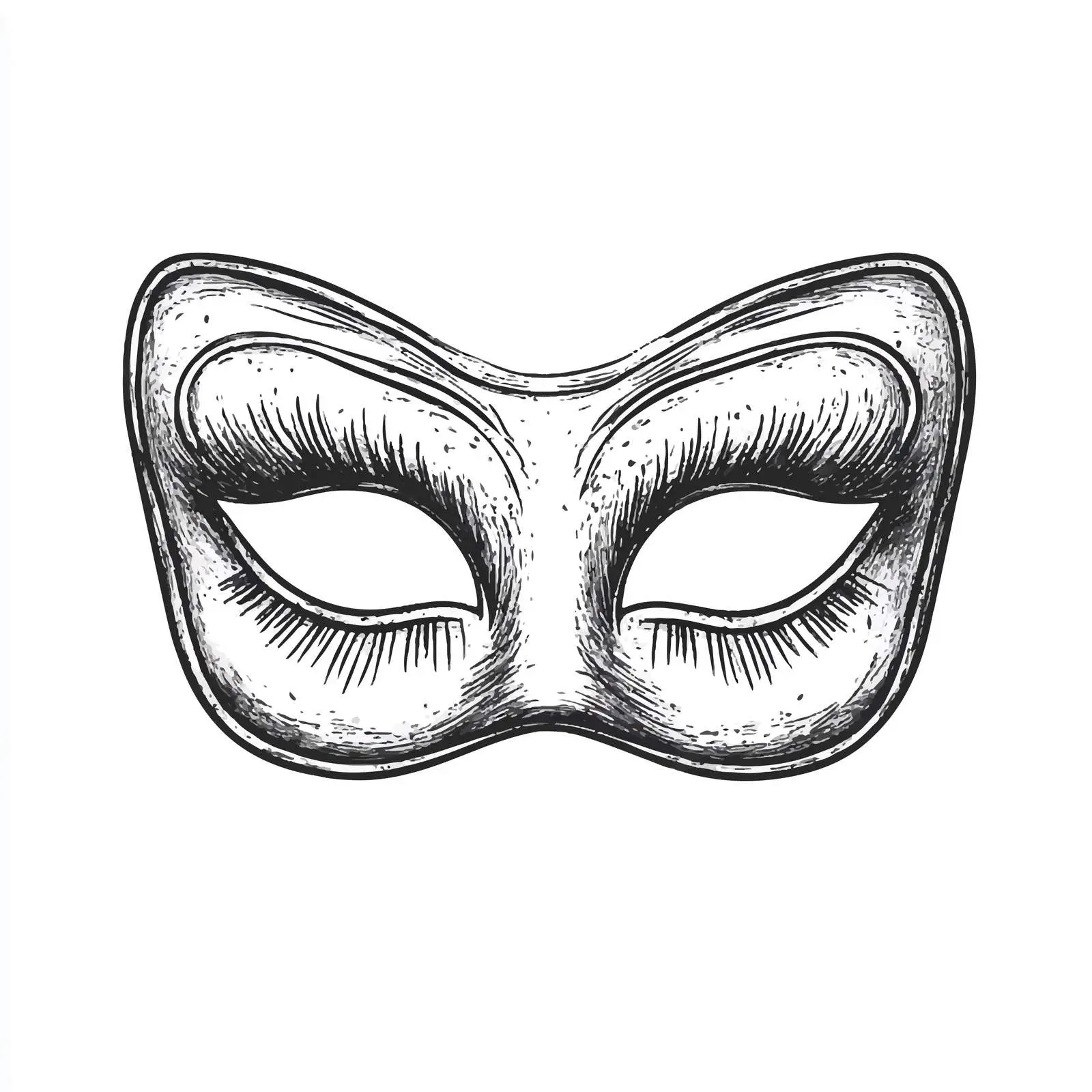 Hand Drawn Carnival Mask Sketch — free download from Dotvec