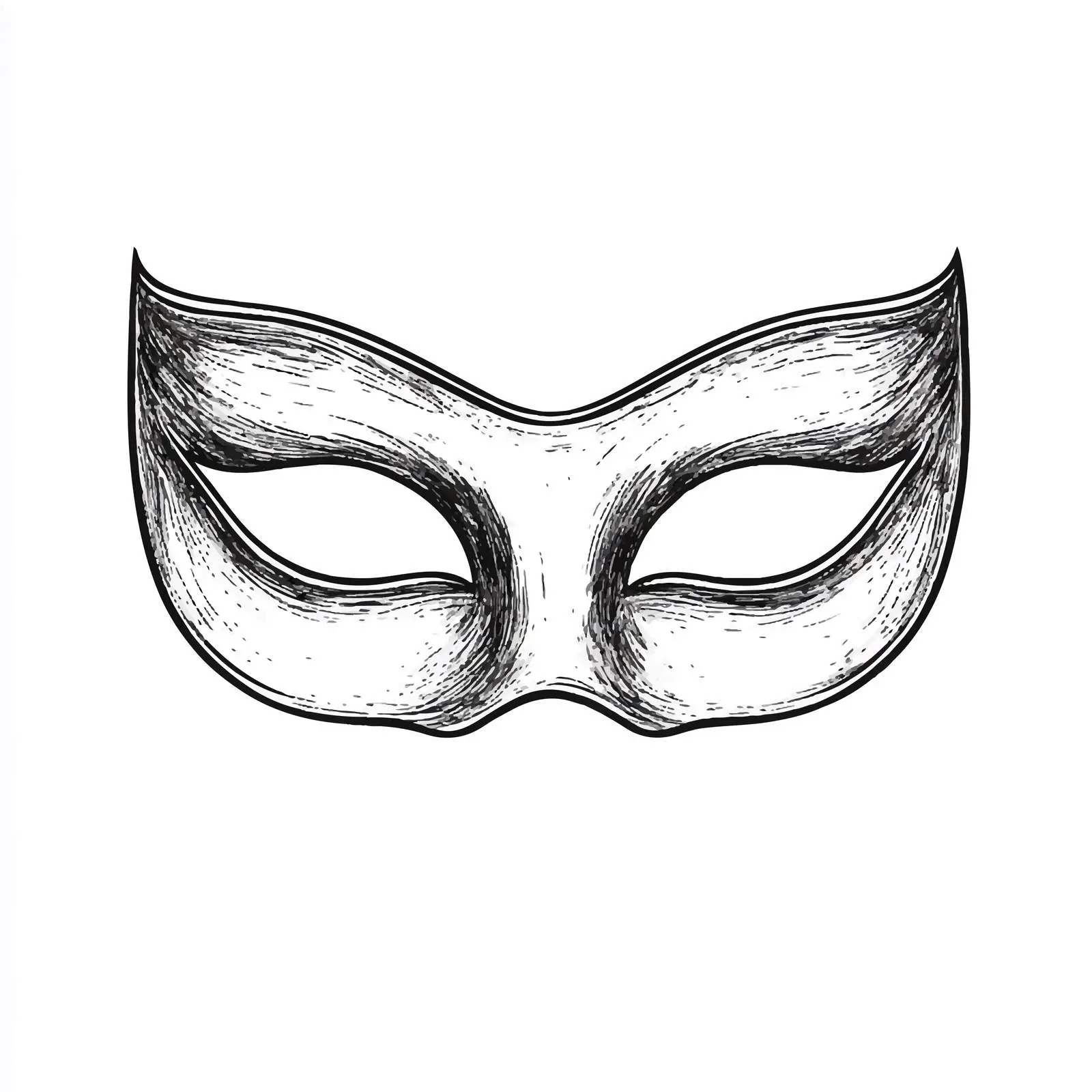 Hand-Drawn Carnival Mask Sketch Vector — free download from Dotvec