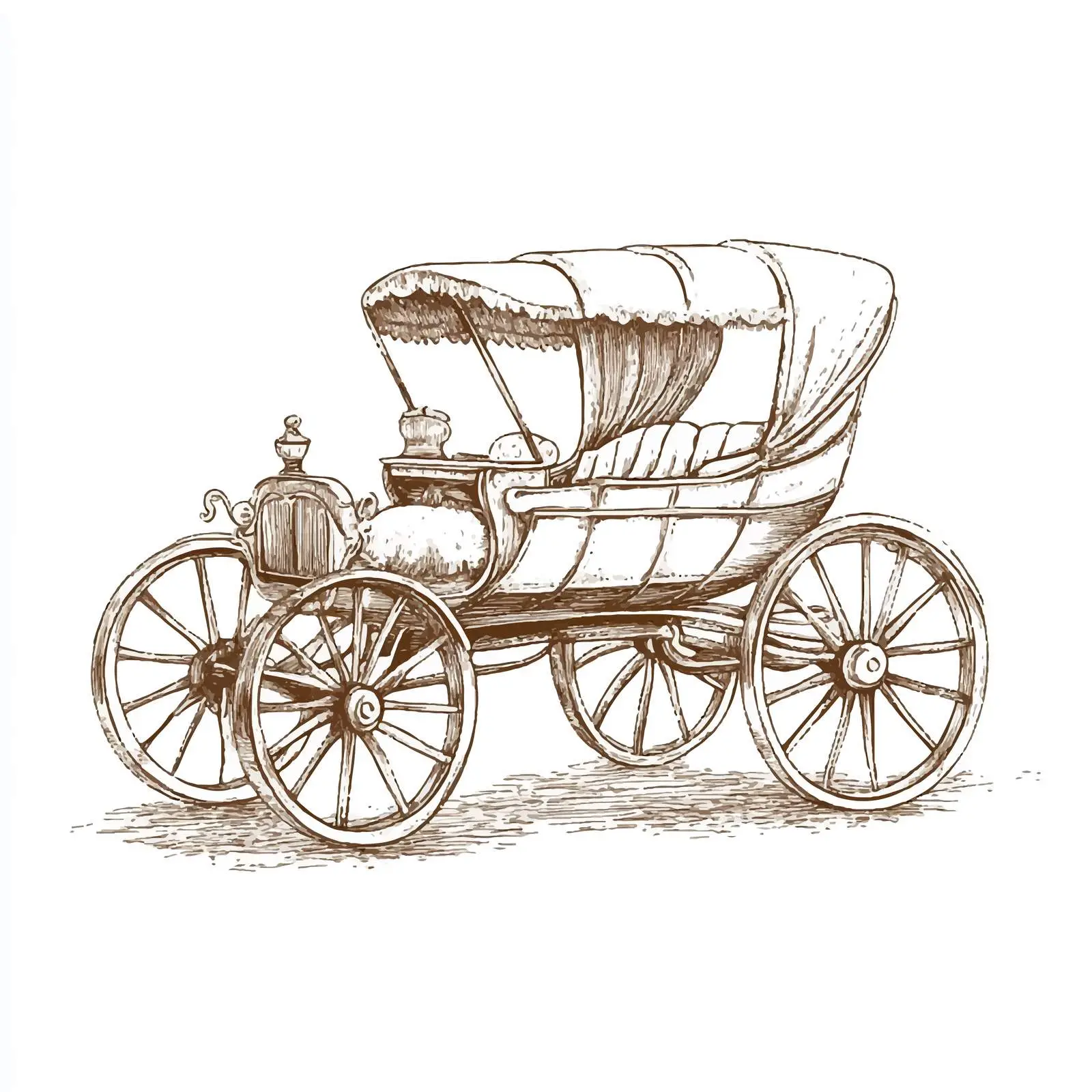 Hand Drawn Carriage Sketch Vector Art – free carriage image from Dotvec