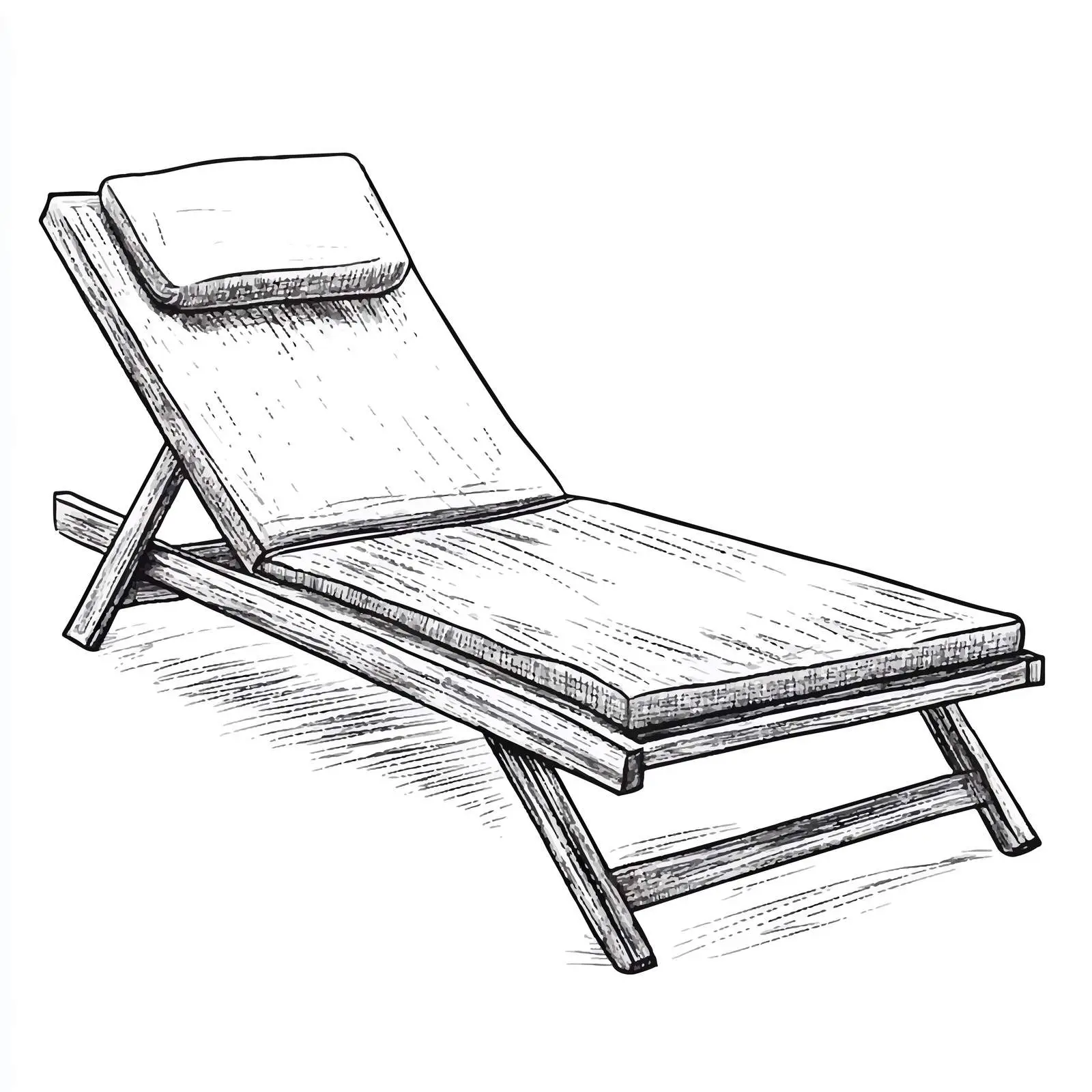 Hand-Drawn Chaise Longue Sketch Vector Design — free download from Dotvec