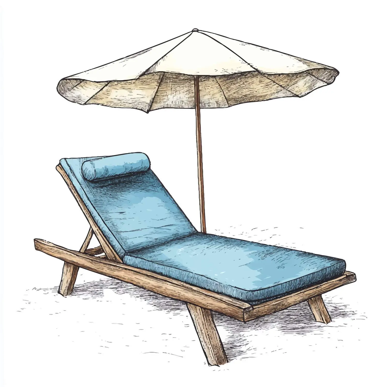 Hand Drawn Chaise Longue Sketch Vector — free download from Dotvec