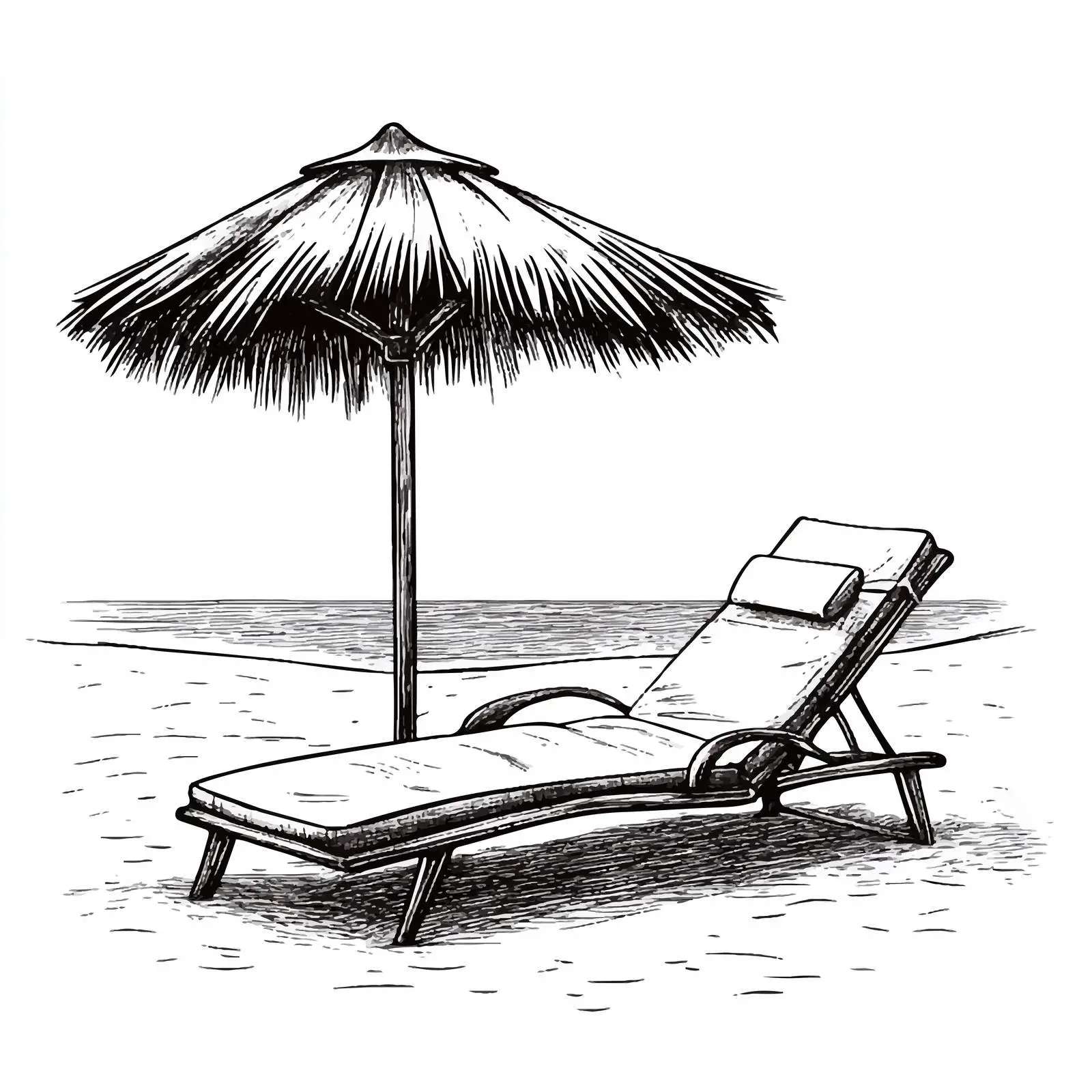 Hand Drawn Chaise Longue Sketch on White Background — free download from Dotvec