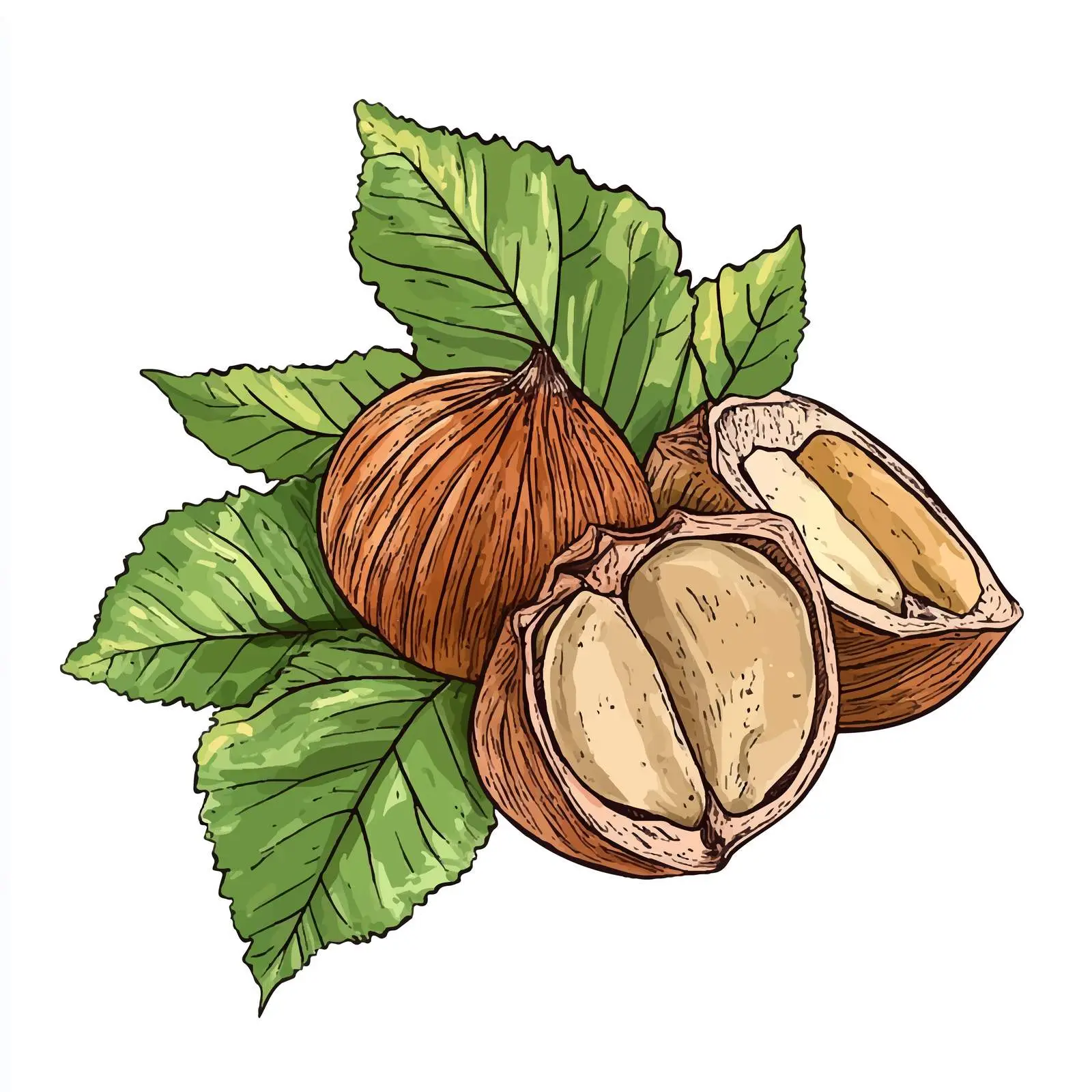 Hand Drawn Chestnut Nut Vector Illustration — free download from Dotvec