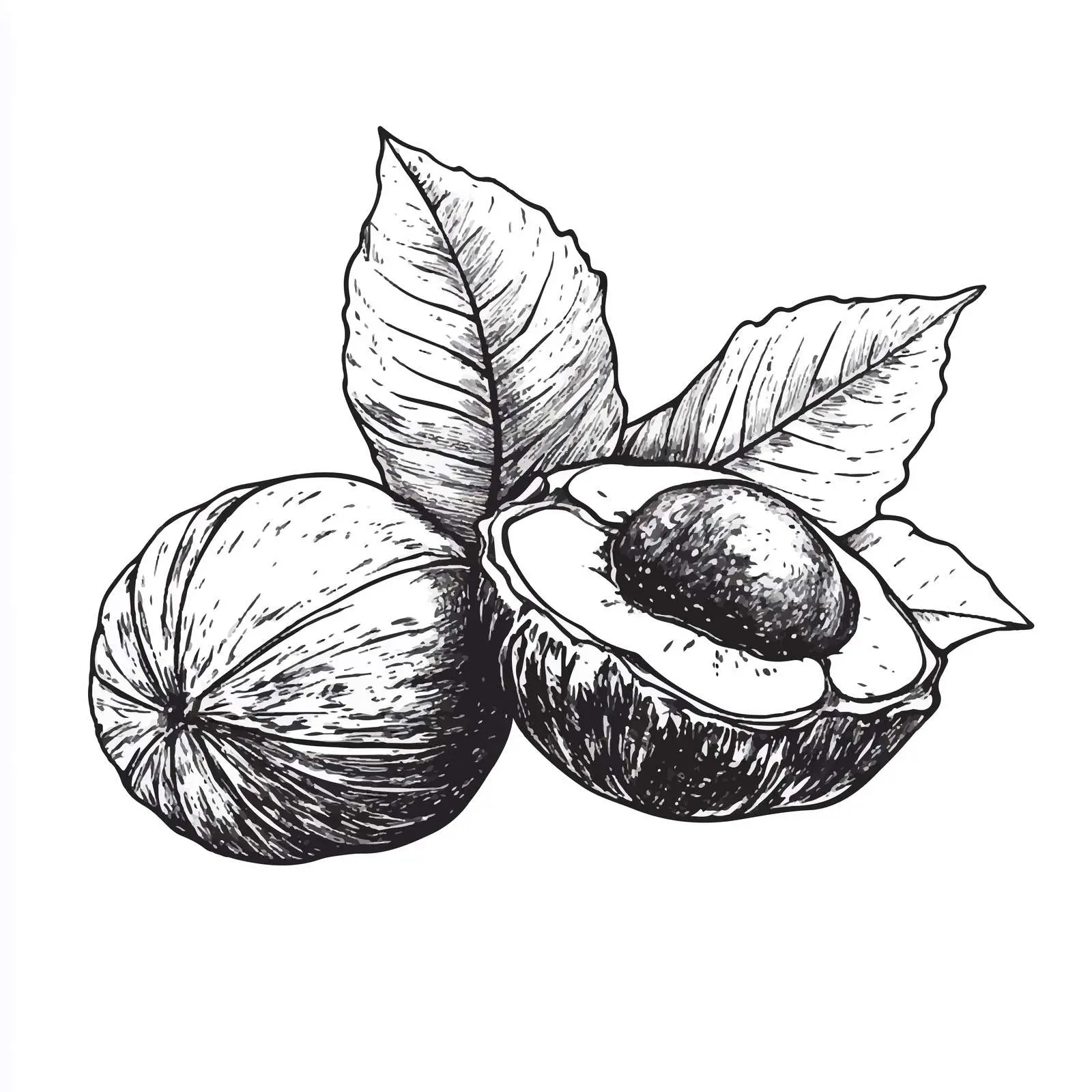 Hand Drawn Chestnut on White Background — free download from Dotvec
