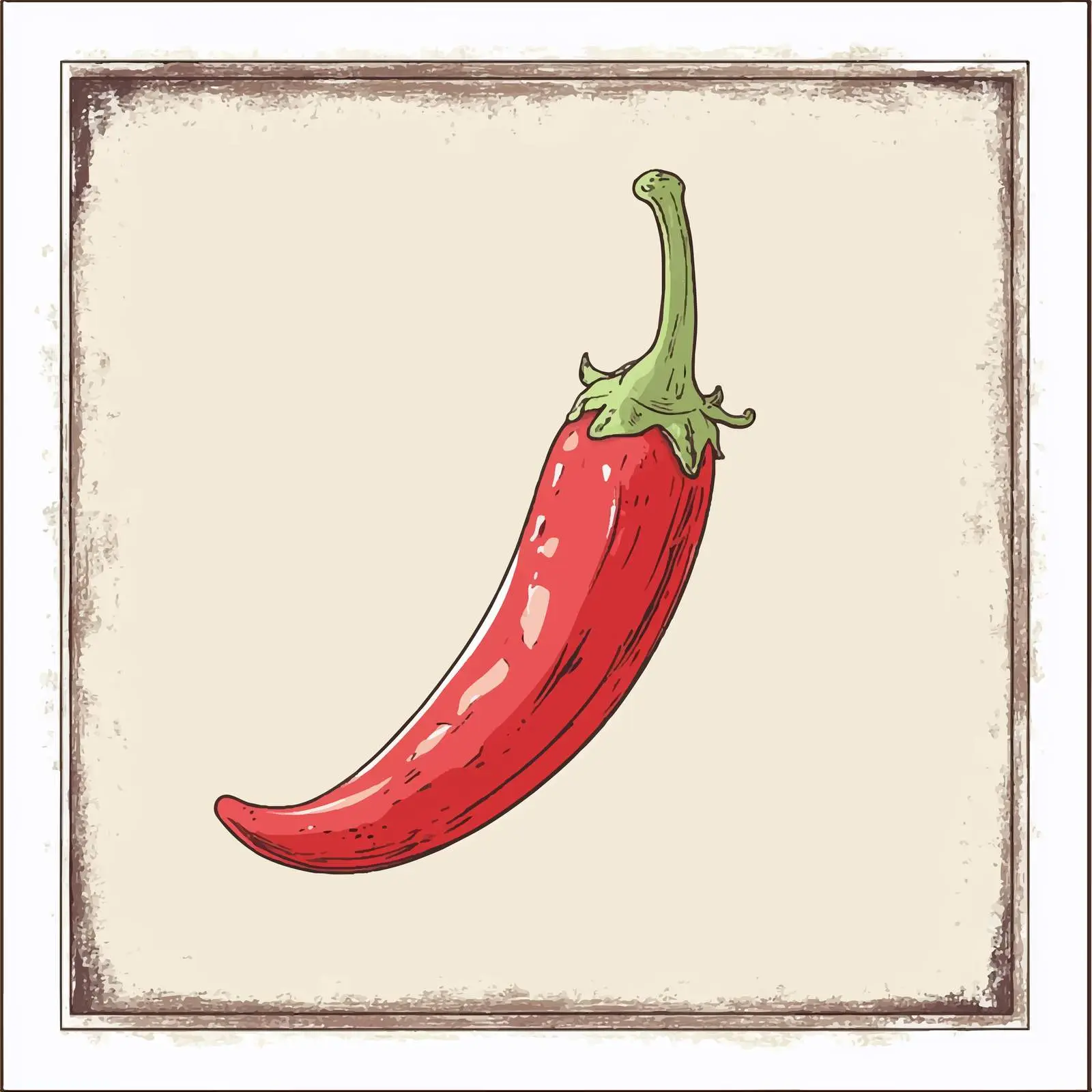 Hand-Drawn Chili Pepper Vector Illustration – free chili pepper image from Dotvec