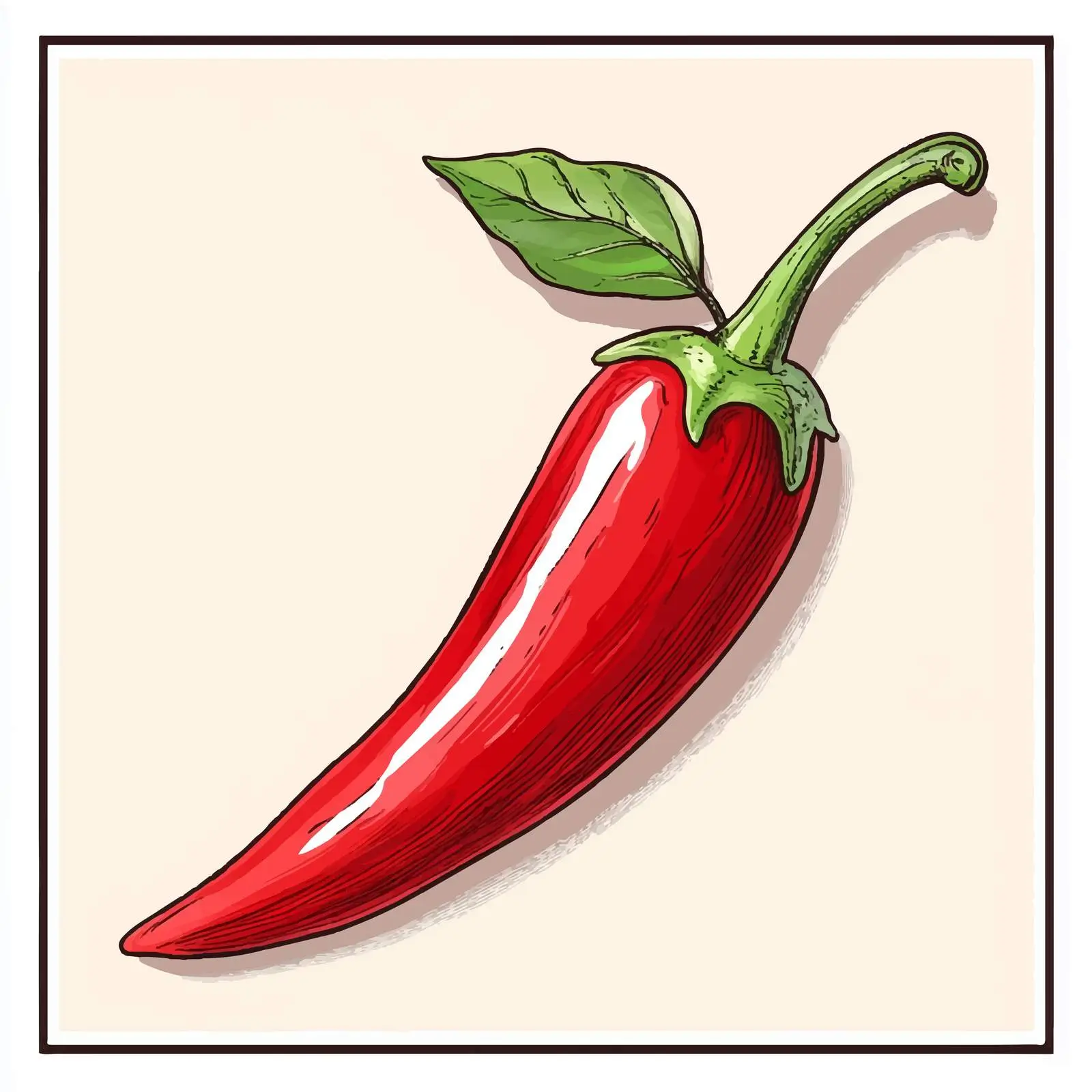 Hand-Drawn Chili Pepper Vector Illustration – free chili pepper image from Dotvec