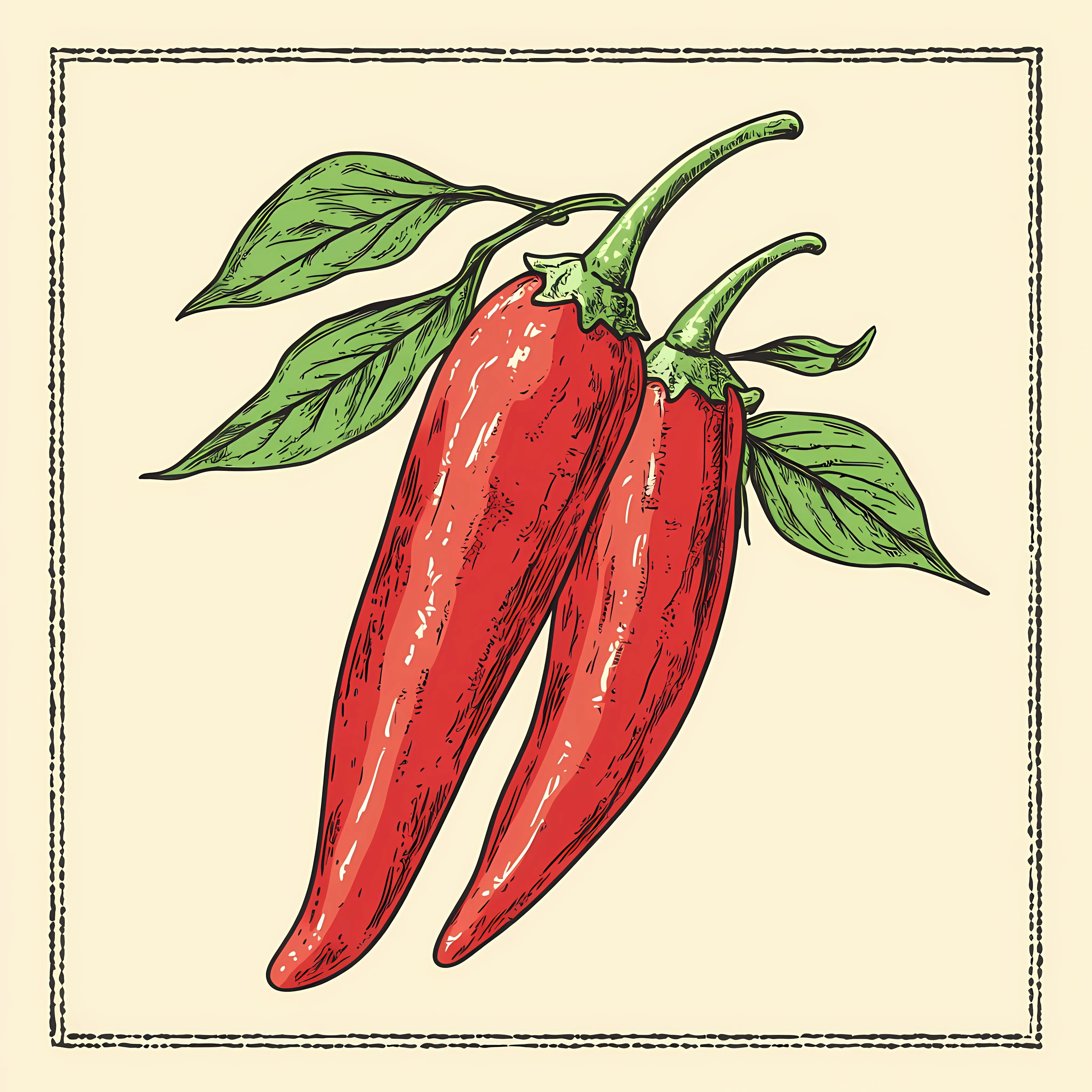 Hand-Drawn Chili Pepper Sketch for Herbs and Spices – free chili pepper image from Dotvec