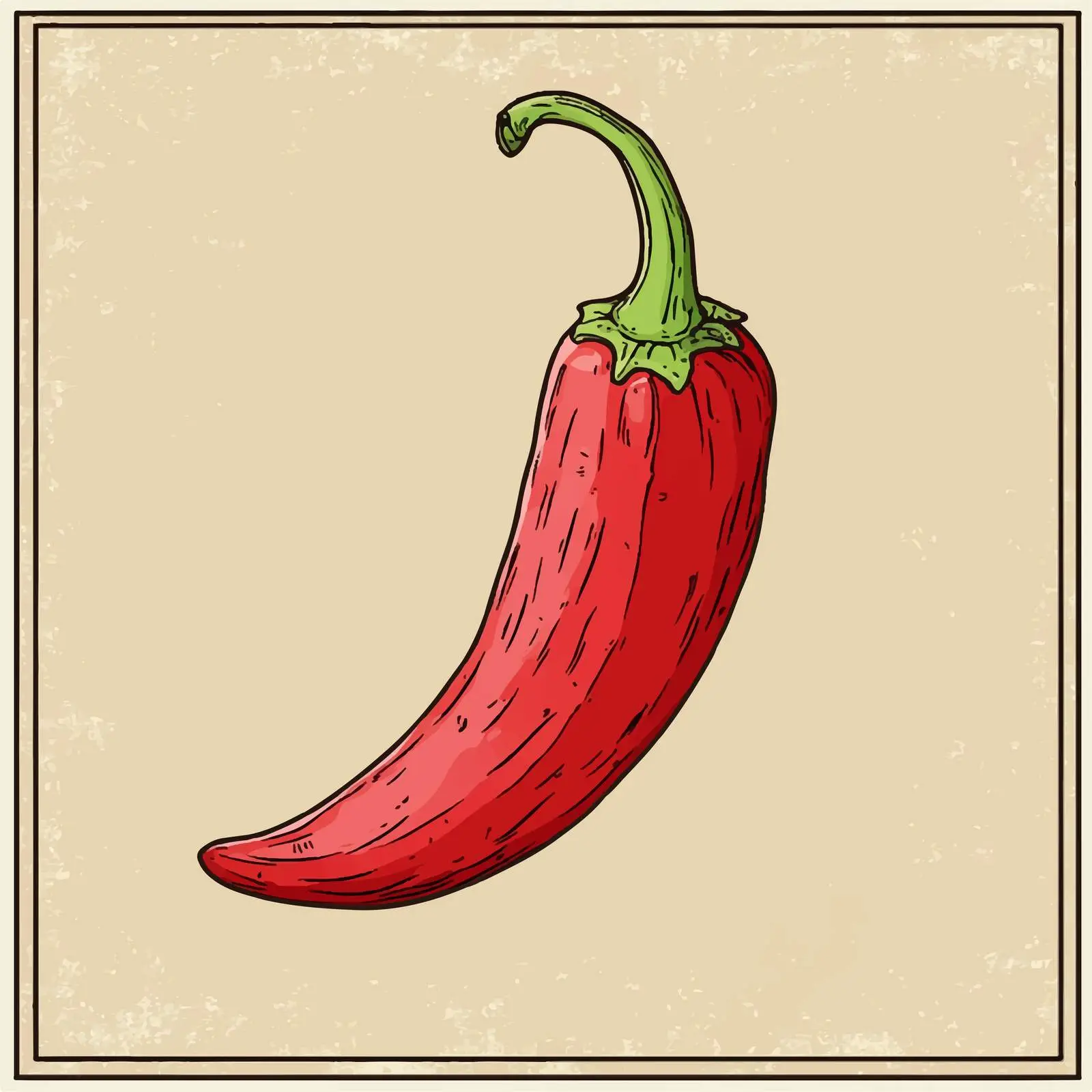 Hand-Drawn Isolated Chili Pepper Illustration — free download from Dotvec