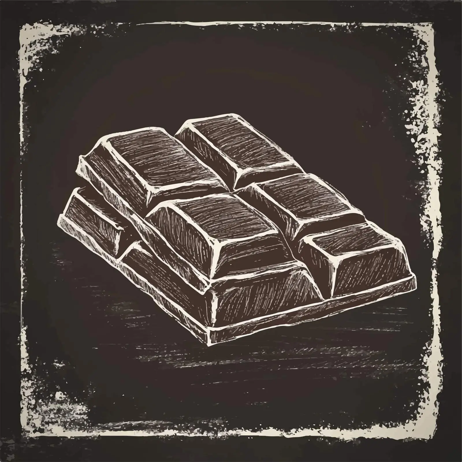 Hand Drawn Chocolate Bar Sketch on Chalkboard — free download from Dotvec
