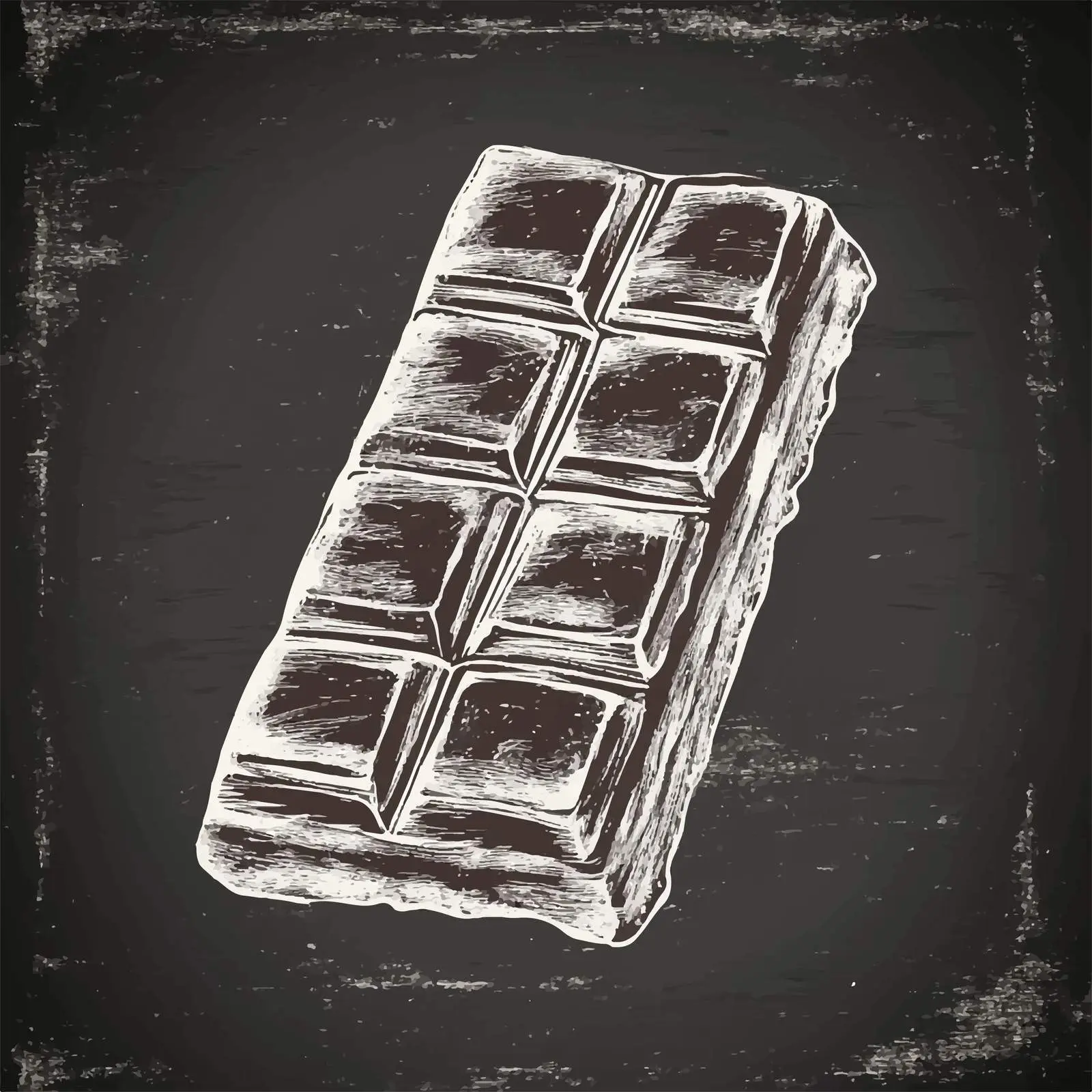 Hand-Drawn Chocolate Bar Sketch on Chalkboard — free download from Dotvec
