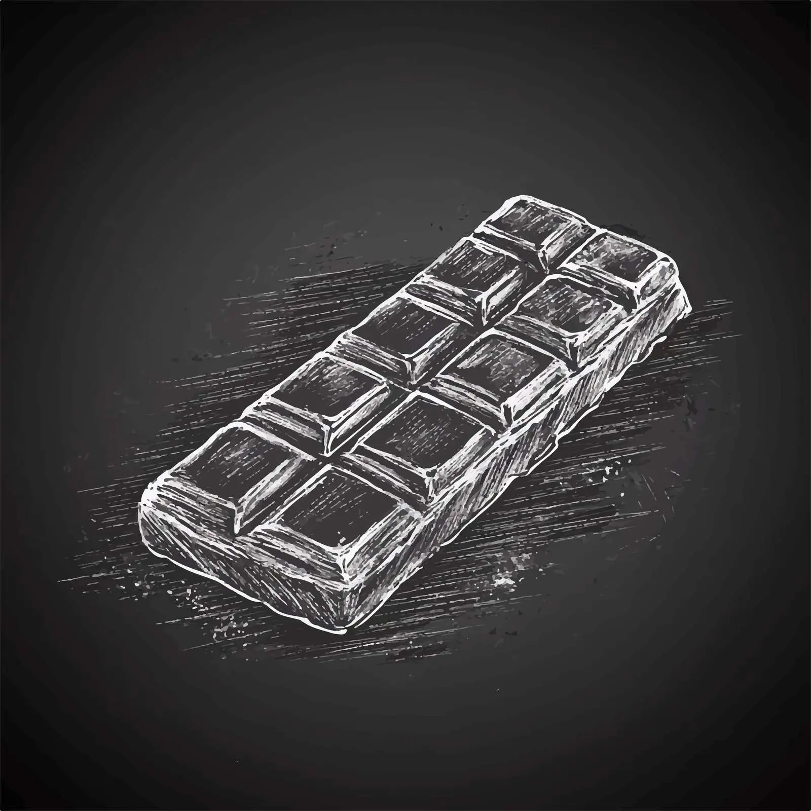 Hand-Drawn Chocolate Bar Sketch on Chalkboard — free download from Dotvec