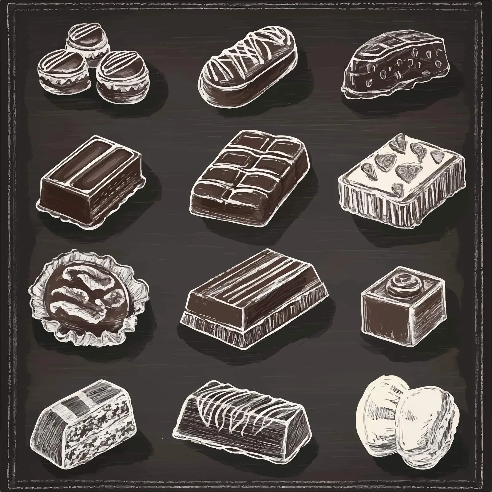 Hand-Drawn Chocolate Sketches Collection — free download from Dotvec