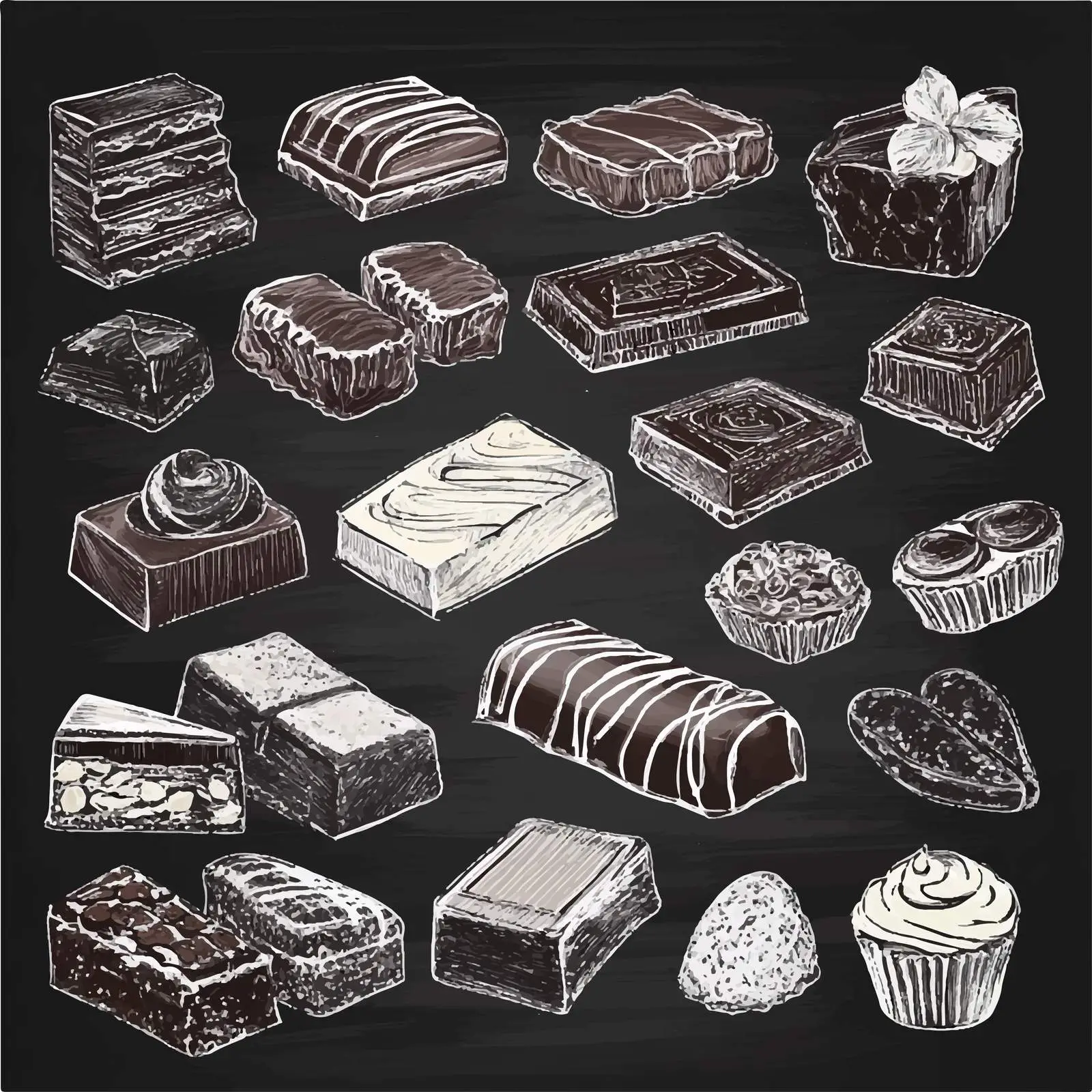 Hand-Drawn Chocolate Sketch Collection — free download from Dotvec