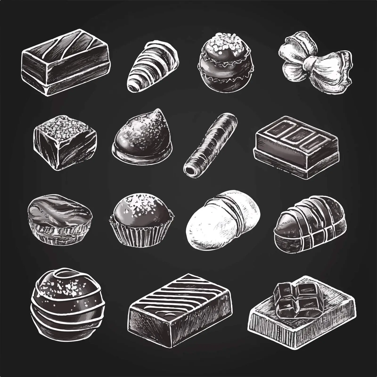 Hand Drawn Chocolate Sketches Collection — free download from Dotvec