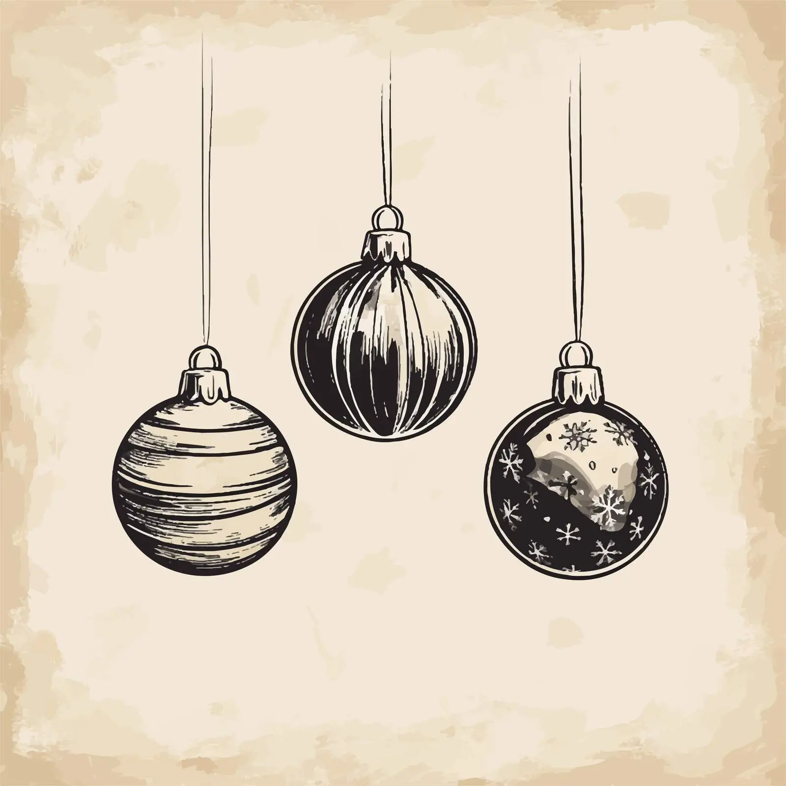 Hand Drawn Christmas Ball Illustrations — free download from Dotvec