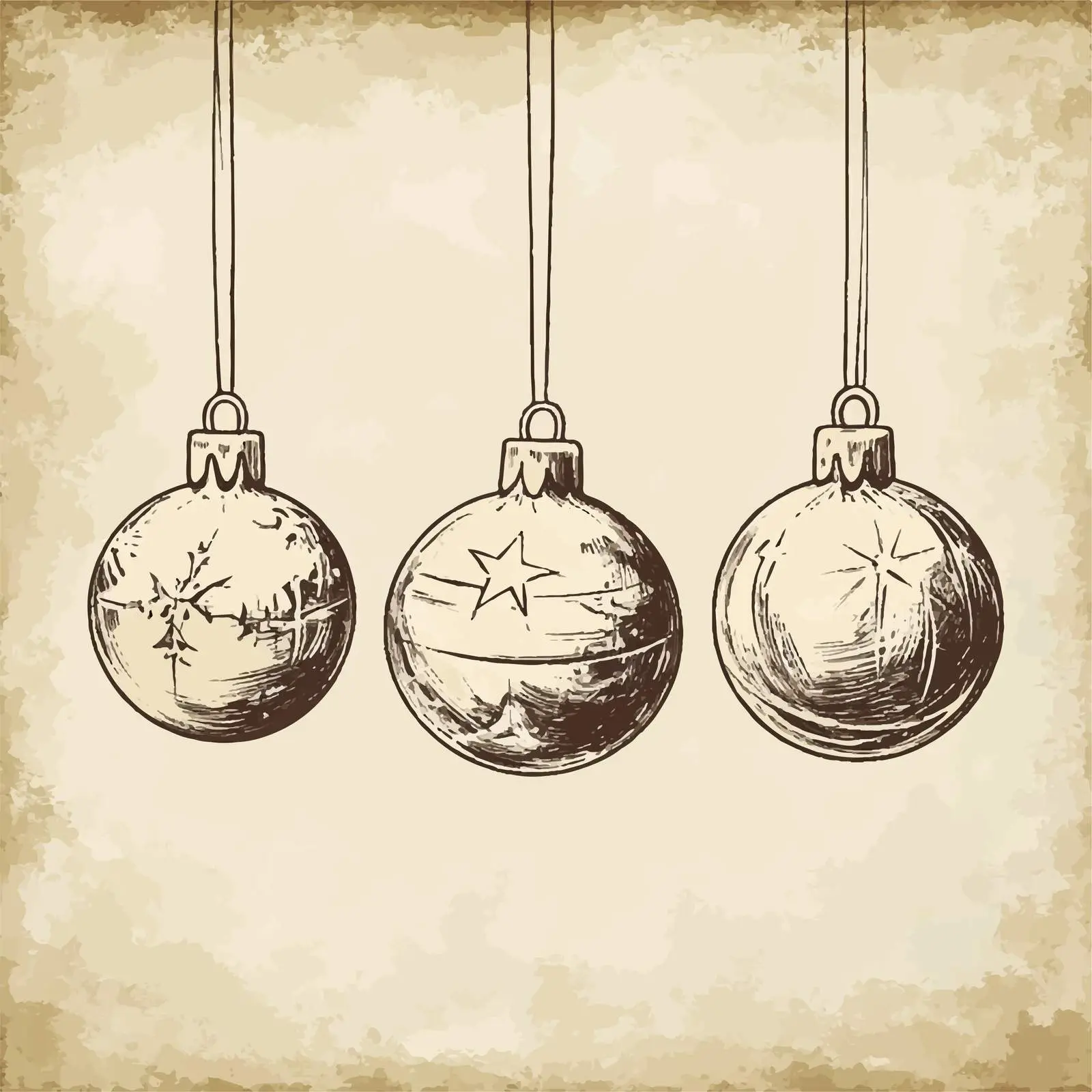 Hand Drawn Christmas Ball Sketch on Paper — free download from Dotvec