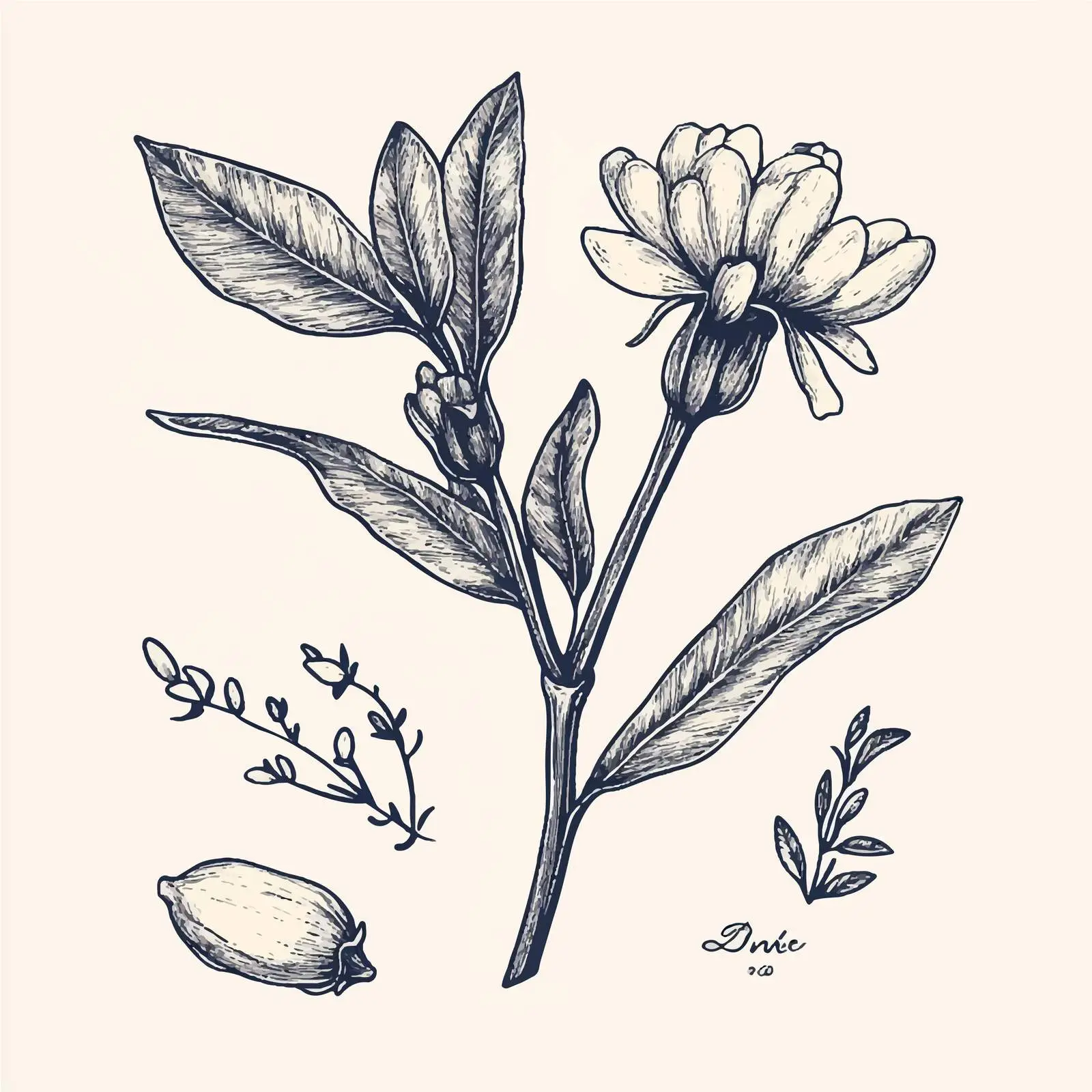 Hand-drawn Clove Sketch in Vector Style — free download from Dotvec
