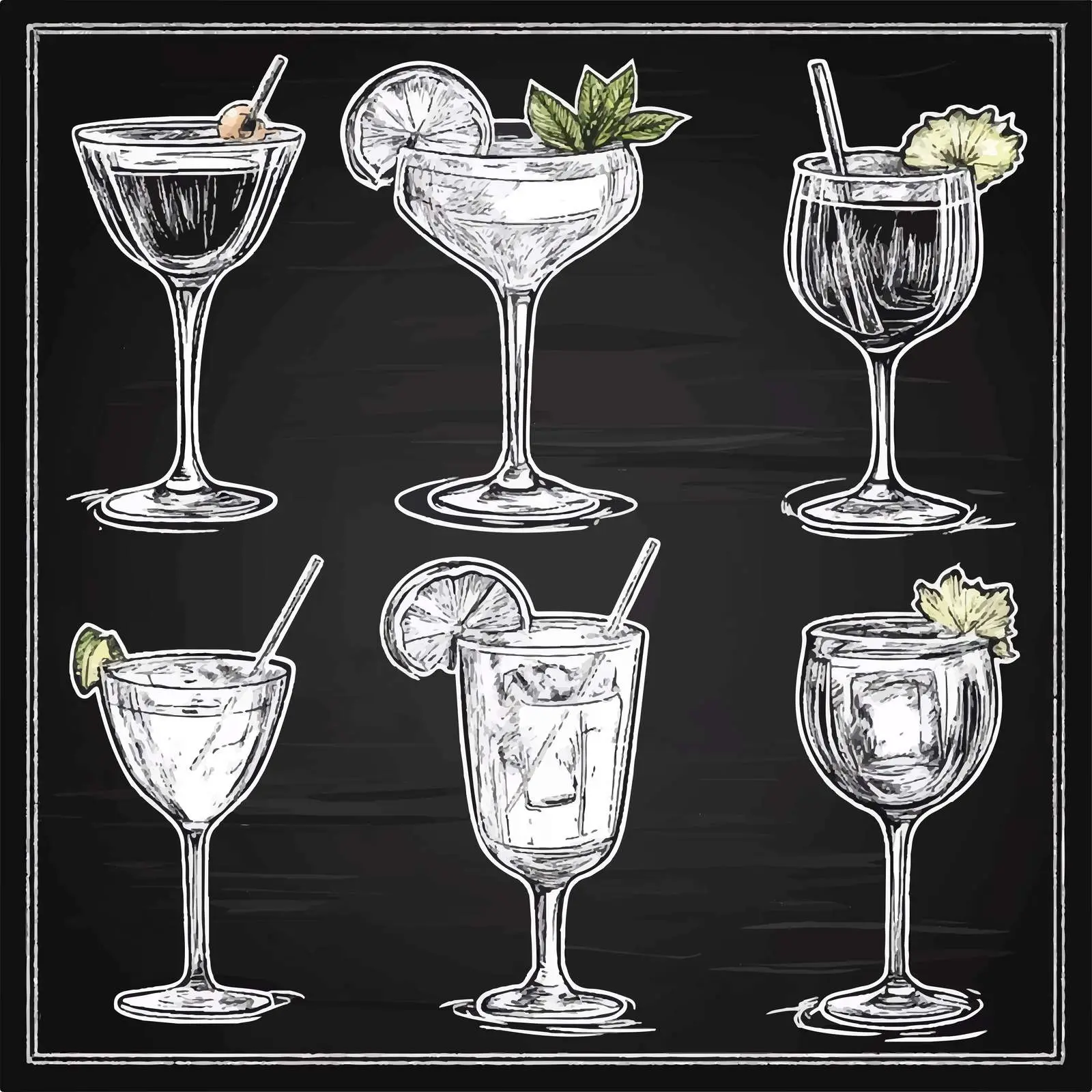 Hand Drawn Cocktail Sketches Collection — free download from Dotvec