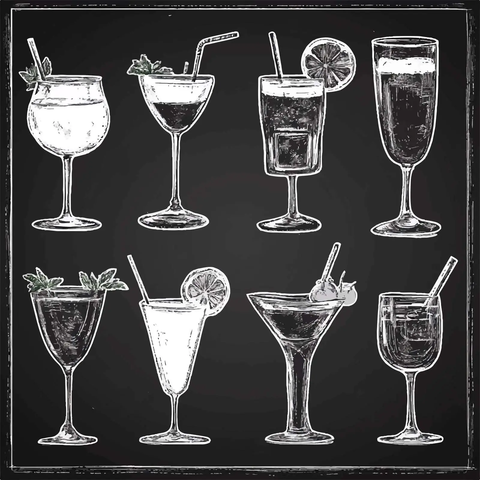 Hand Drawn Cocktail Sketches Collection — free download from Dotvec