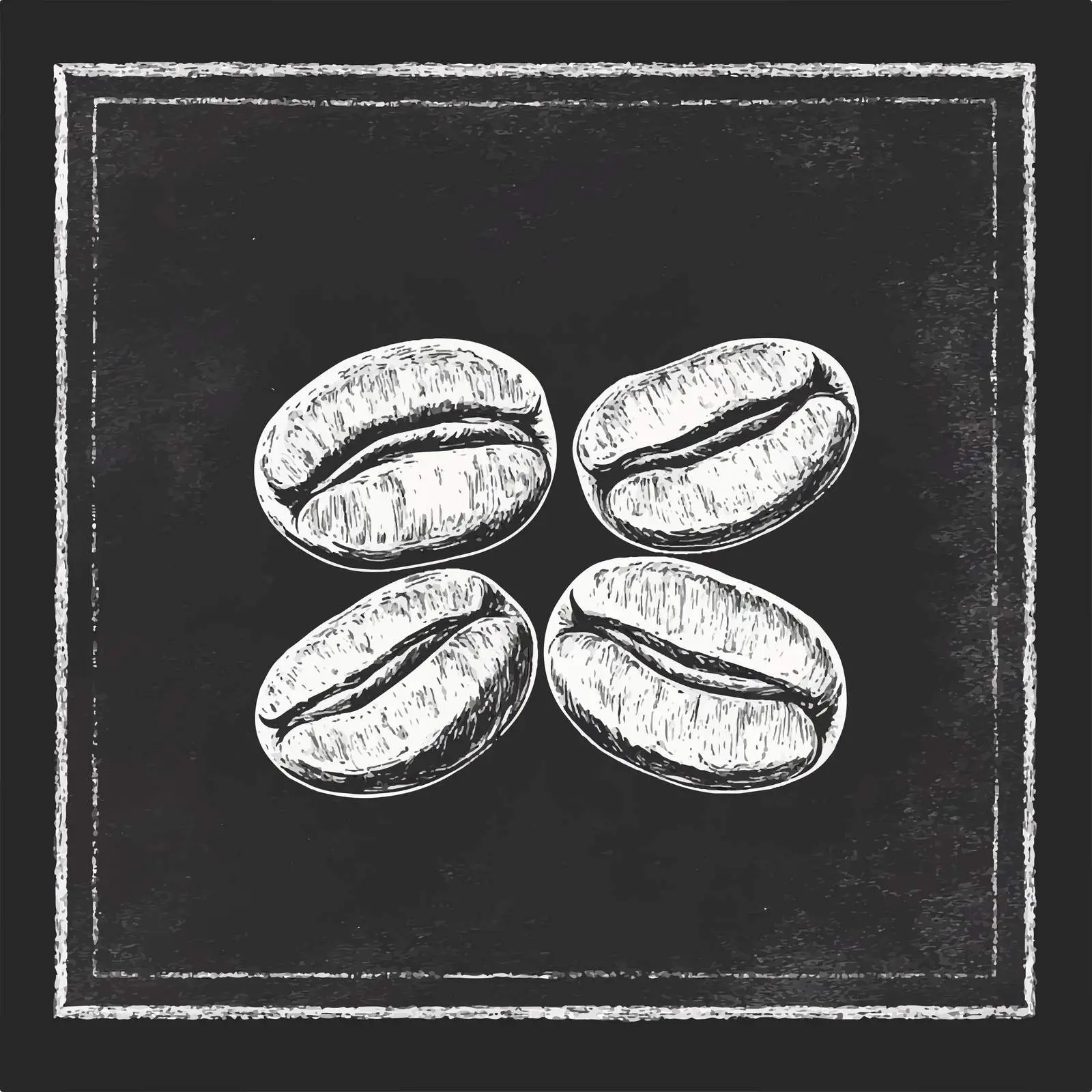 Hand-Drawn Coffee Beans Sketch on Chalkboard — free download from Dotvec