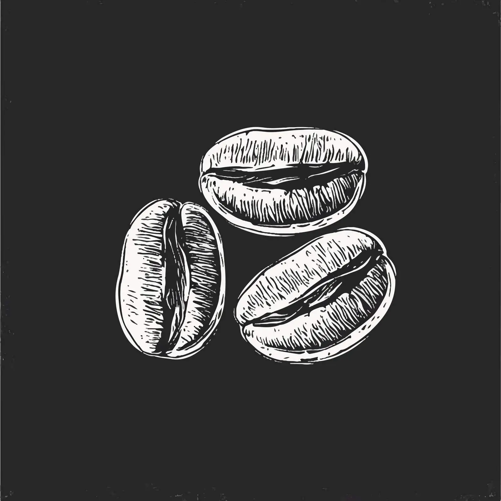 Hand-Drawn Coffee Beans on Chalkboard Background — free download from Dotvec