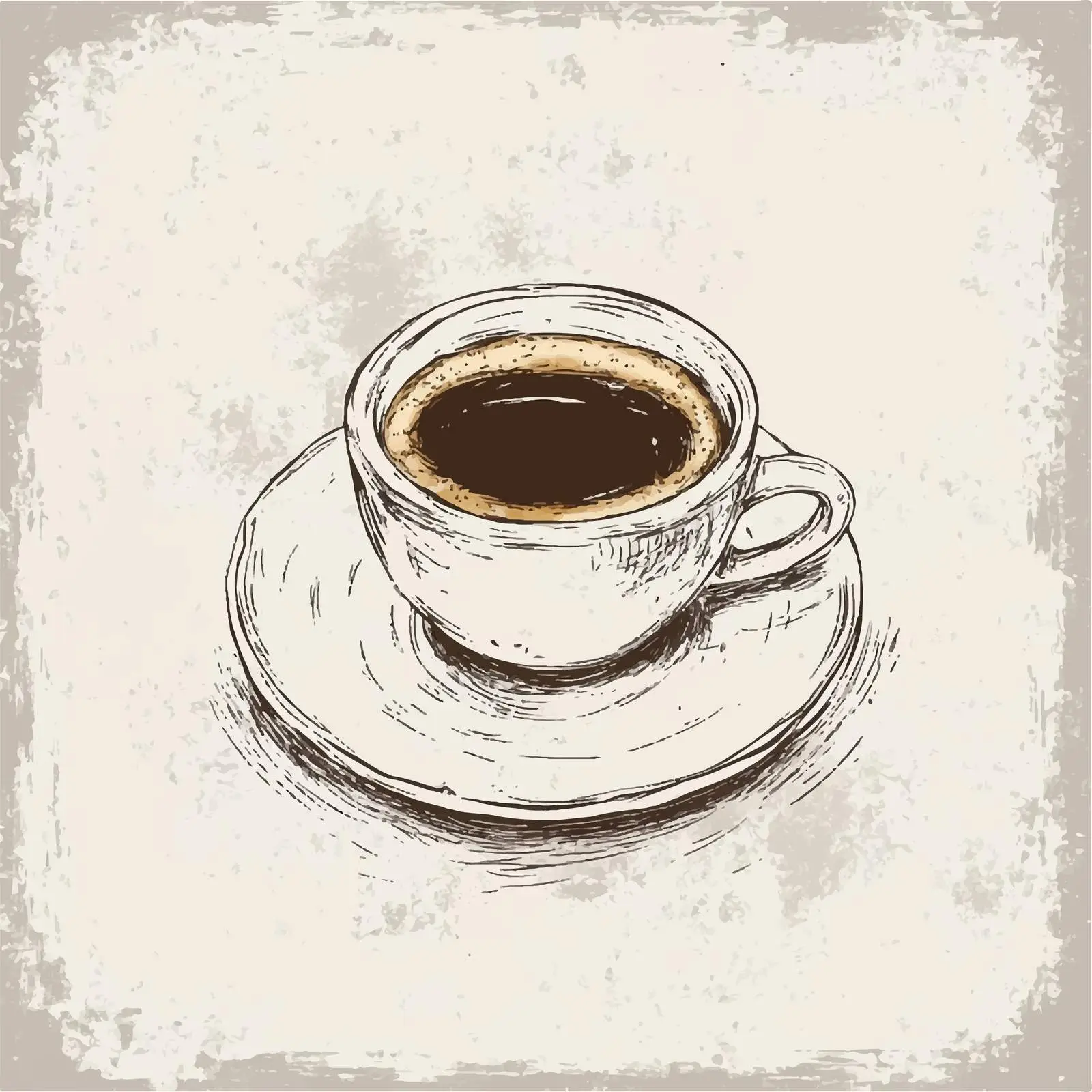 Hand Drawn Coffee on Vintage Background — free download from Dotvec