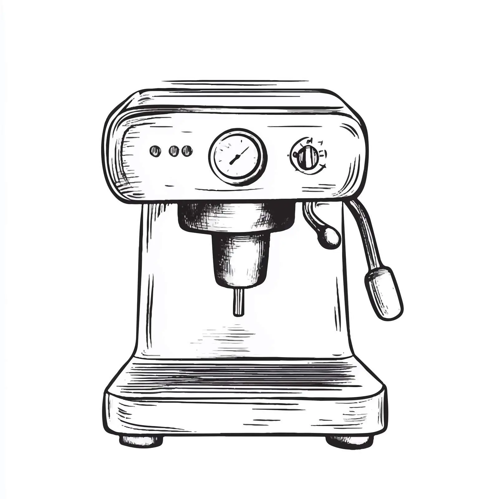 Hand Drawn Coffee Maker Sketch on White Background — free download from Dotvec