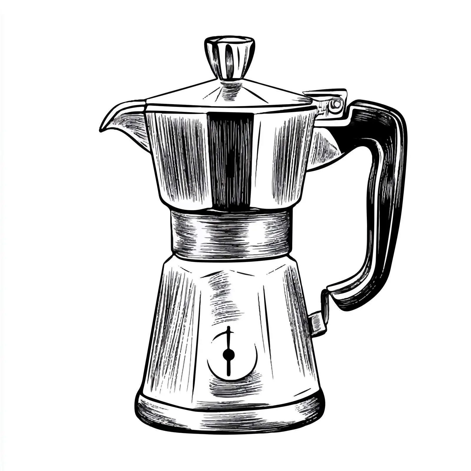 Hand Drawn Coffee Maker Sketch Illustration — free download from Dotvec