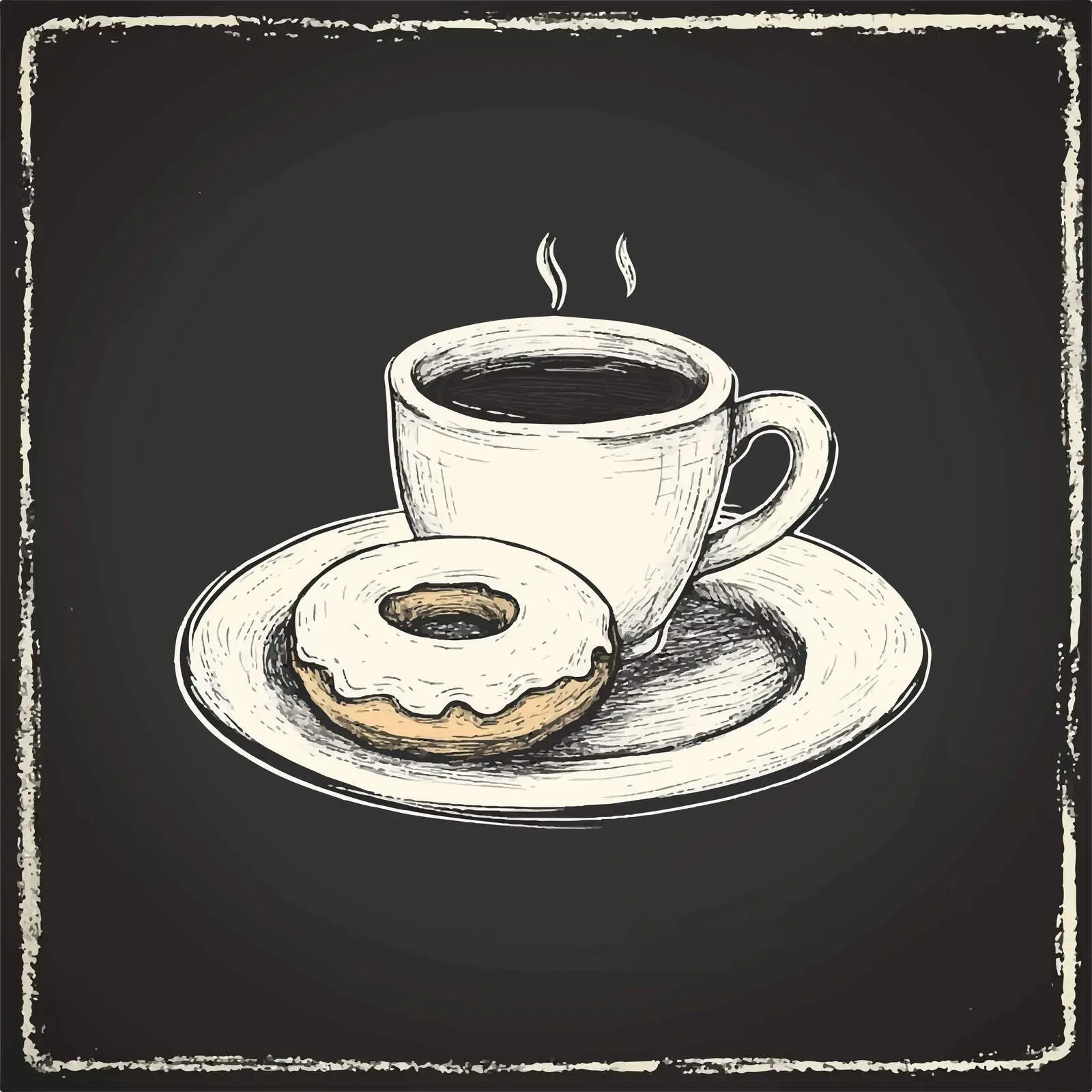 Hand-Drawn Coffee and Donut Sketch — free download from Dotvec